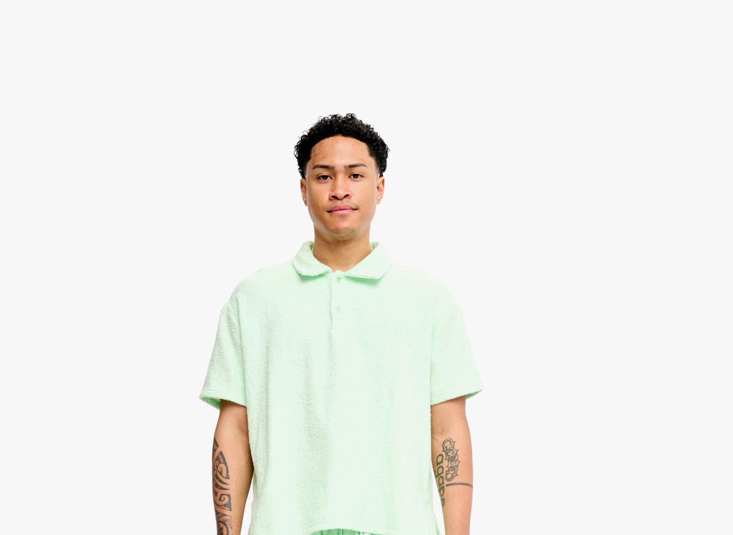 Silnt Chptrs "Relevant" Polo Shirt - Mint Green