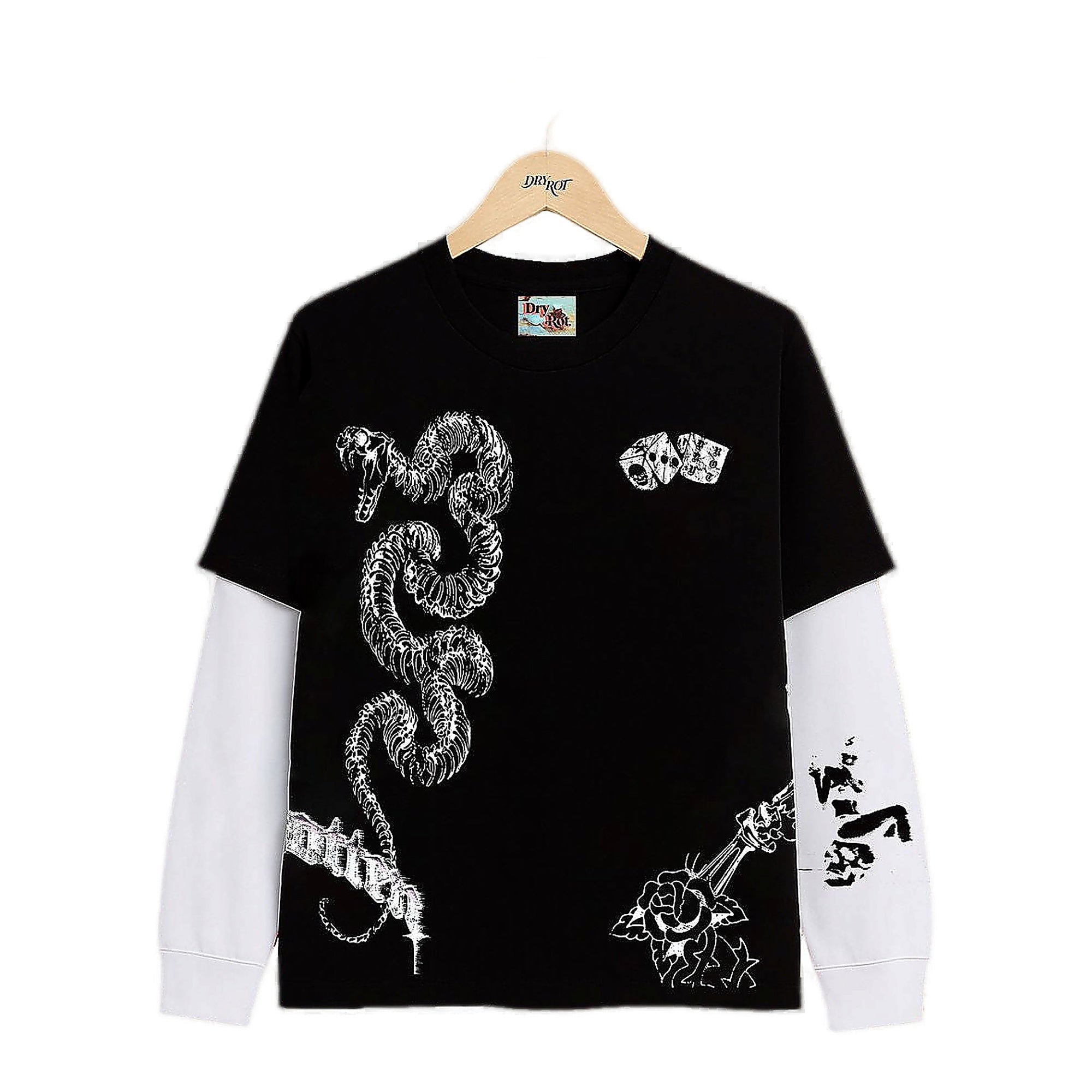 Dry Rot "456 LS" T-Shirt - Black