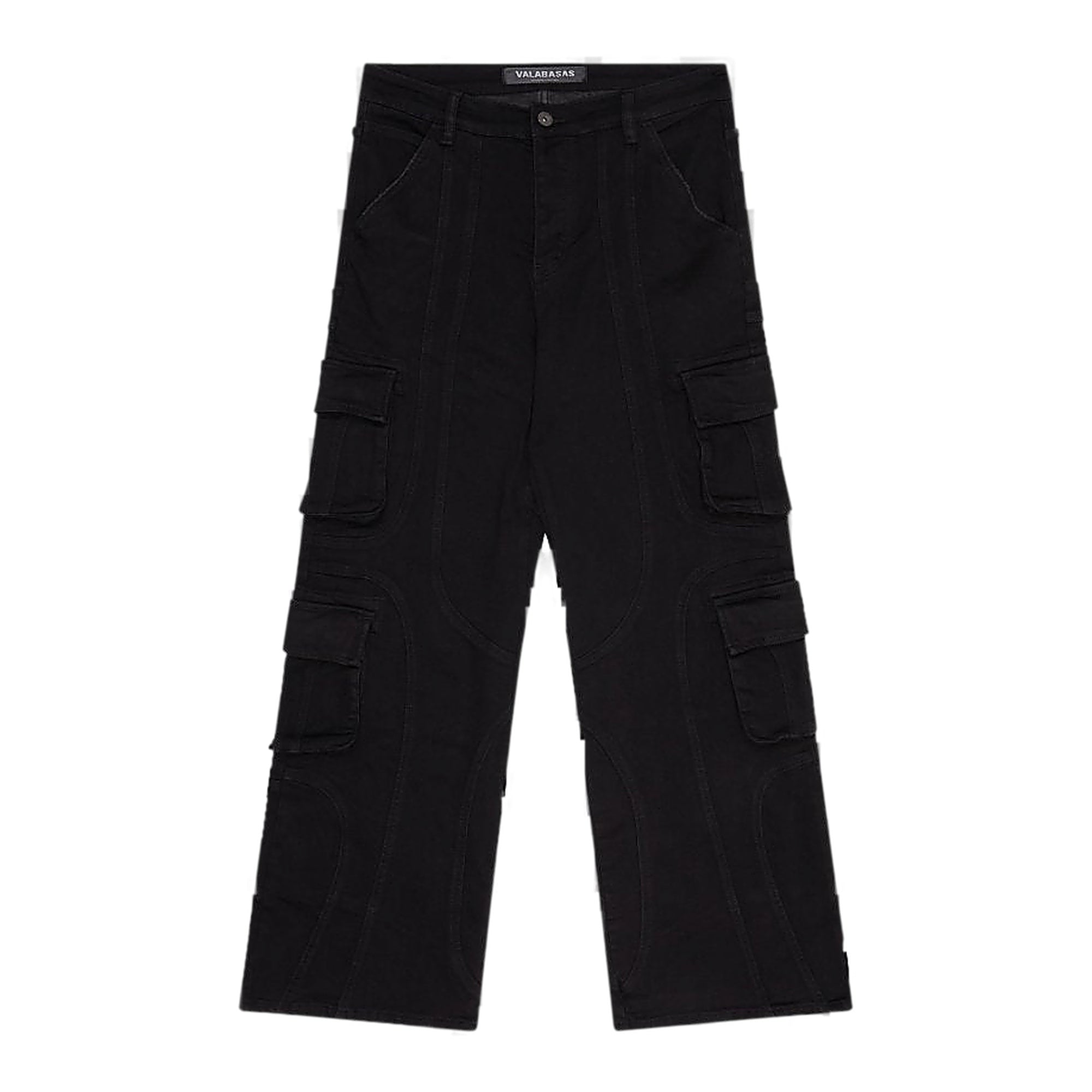 Valabasas Patch Jeans - Paneled Black