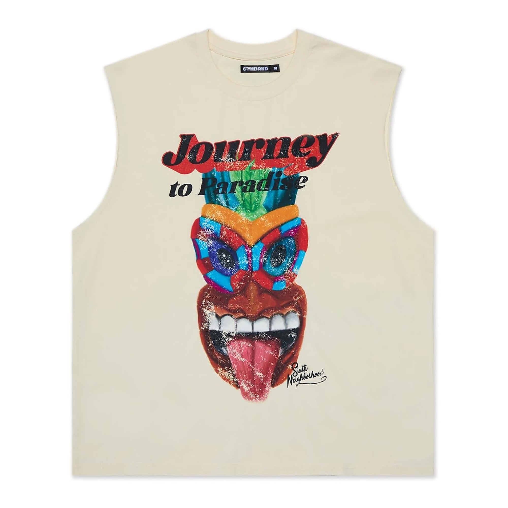 6Th Nbrhd Muscle Men's T-Shirt - Beige