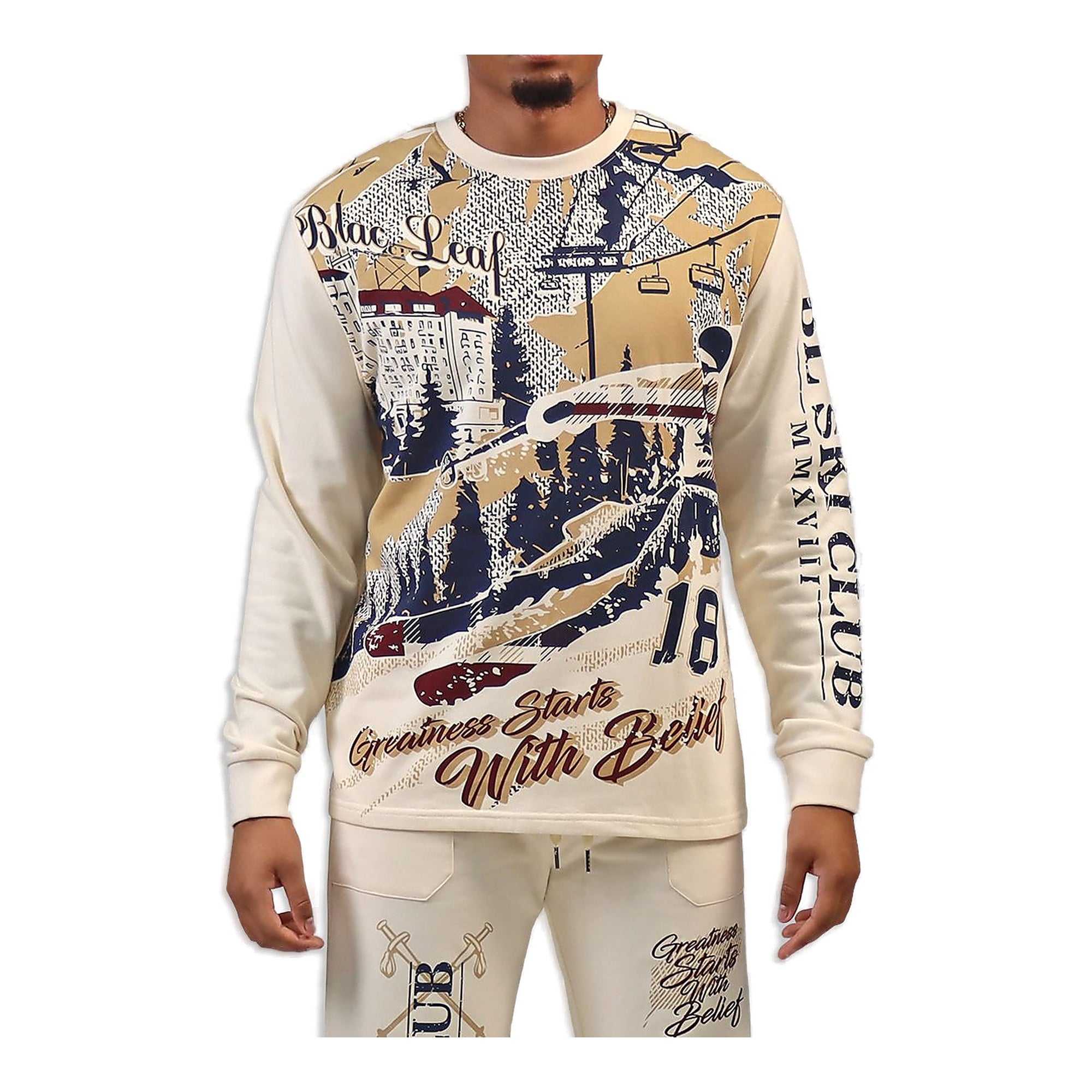 Black Leaf Bl Elite Crewneck Men's Sweatshirt