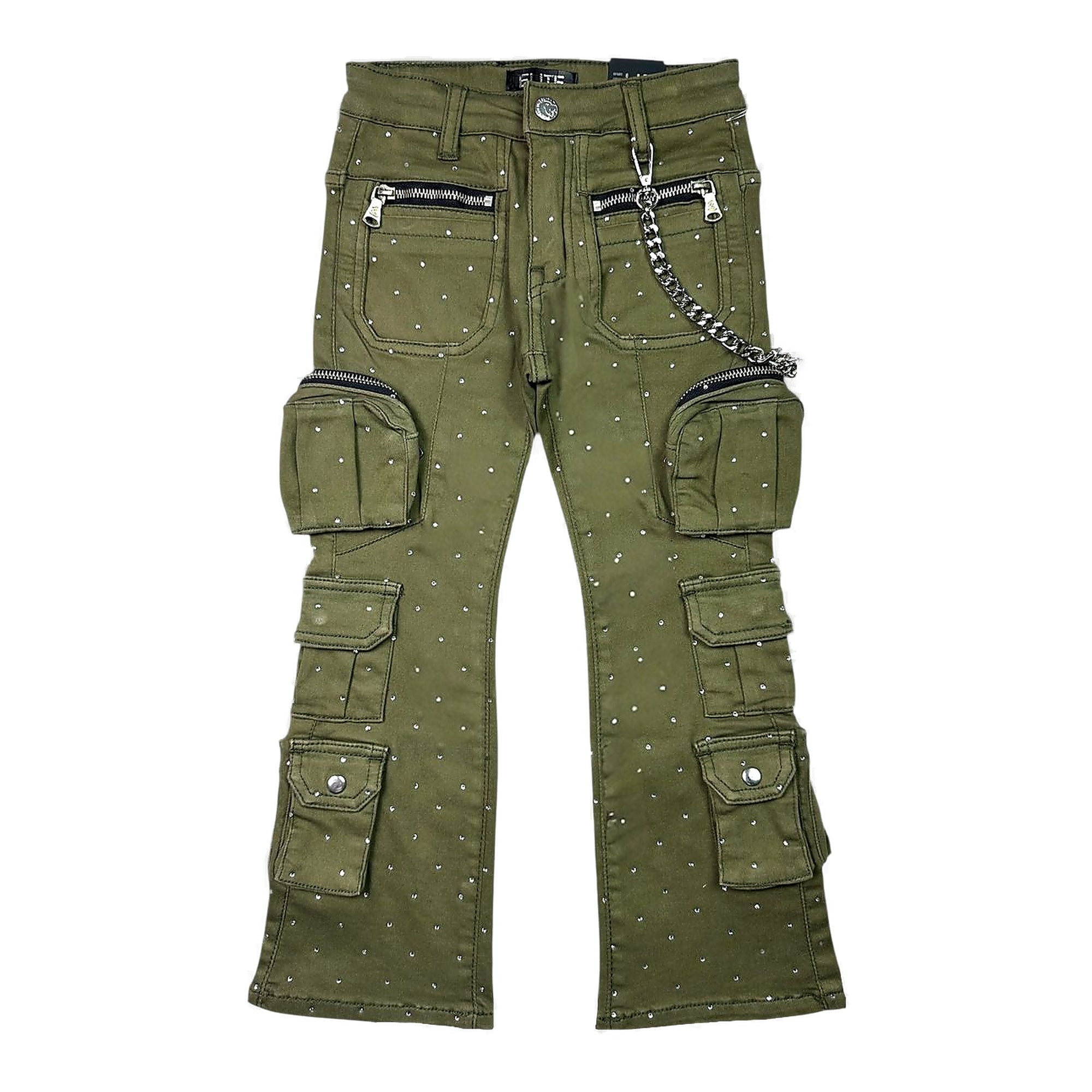 Elite Premium Kids Pants - Olive Green