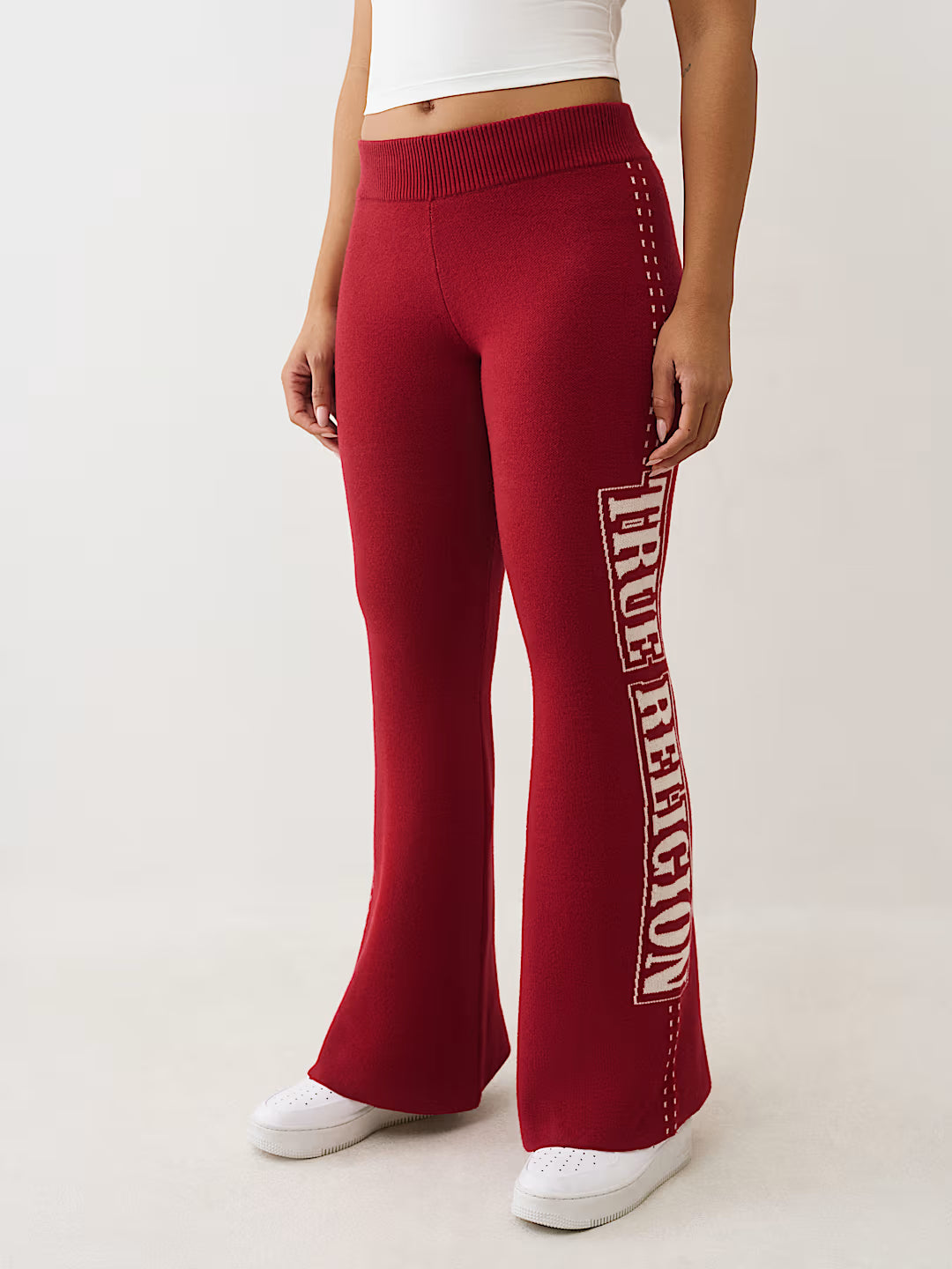 True Religion Jacquard Relaxed Sweatpants Women - Red