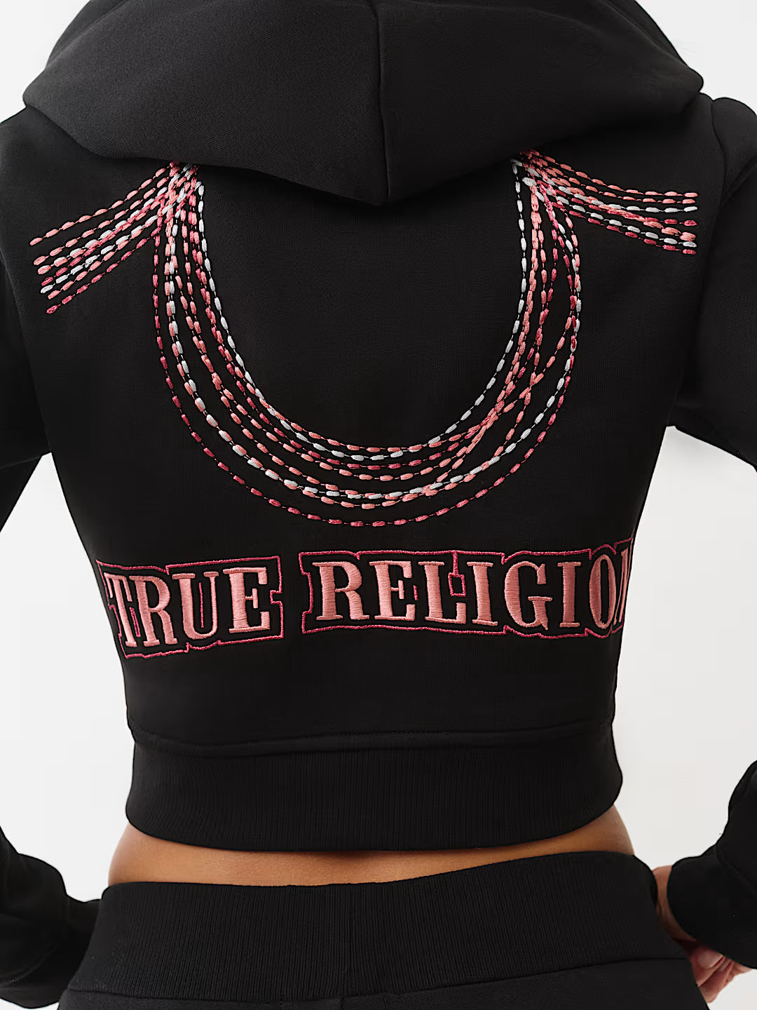 True Religion Shrunken Zip Hoodie - Women's Casual Outerwear