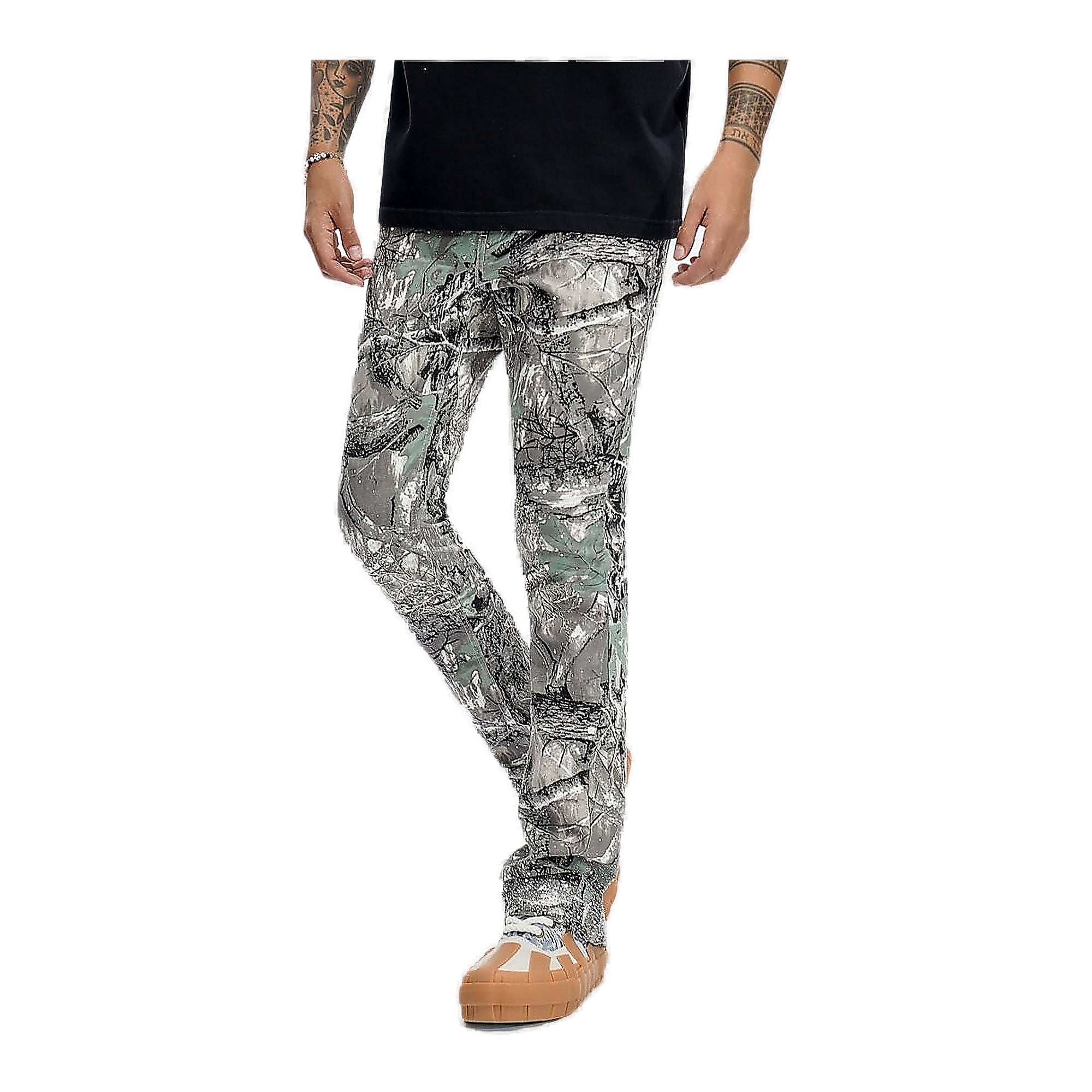 Valabasas Recon Jeans - Camouflage Print Grey Forest