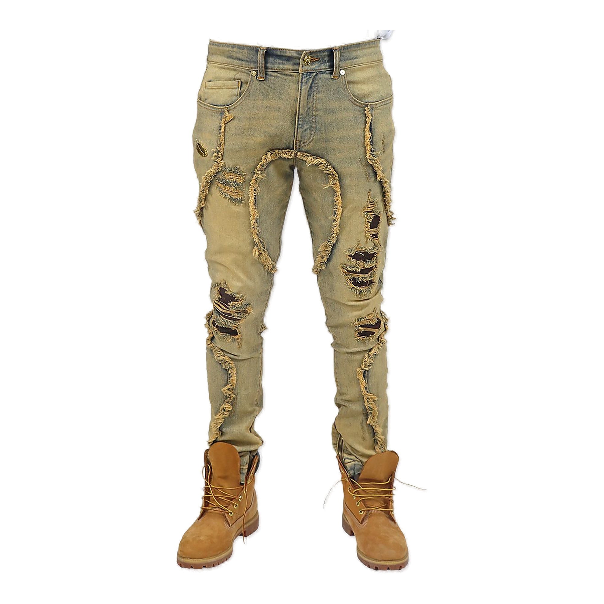 Black Leaf Hunting Club Denim Jeans - Men's Stylish Denim