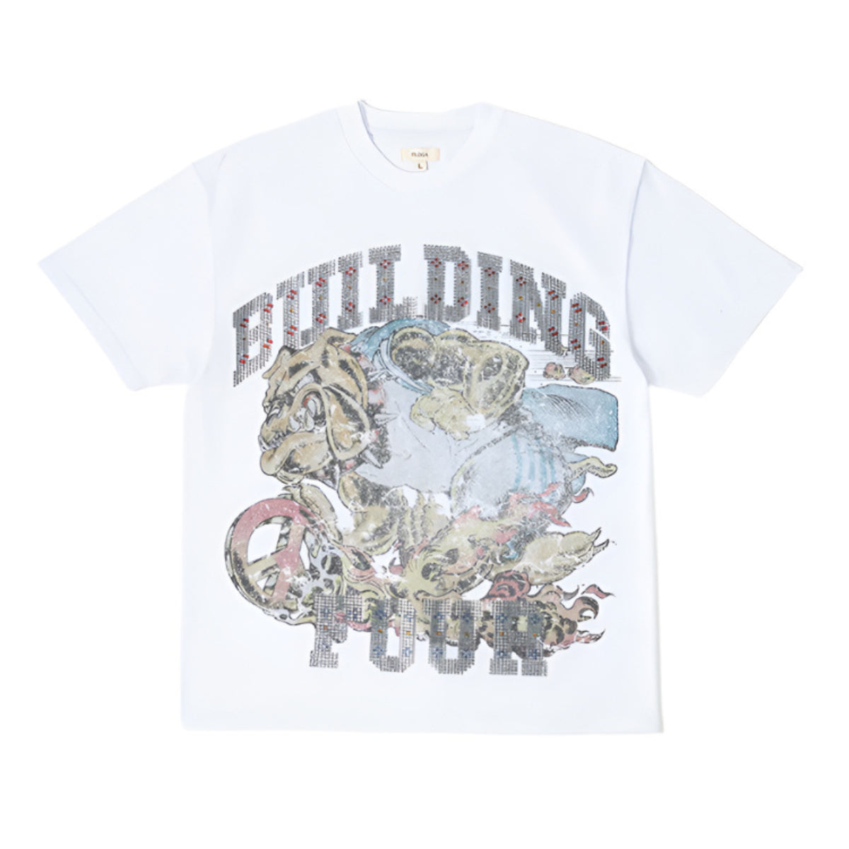 Bldg4 "Bldg4 Bulldog Ss Knit" T-Shirt - White