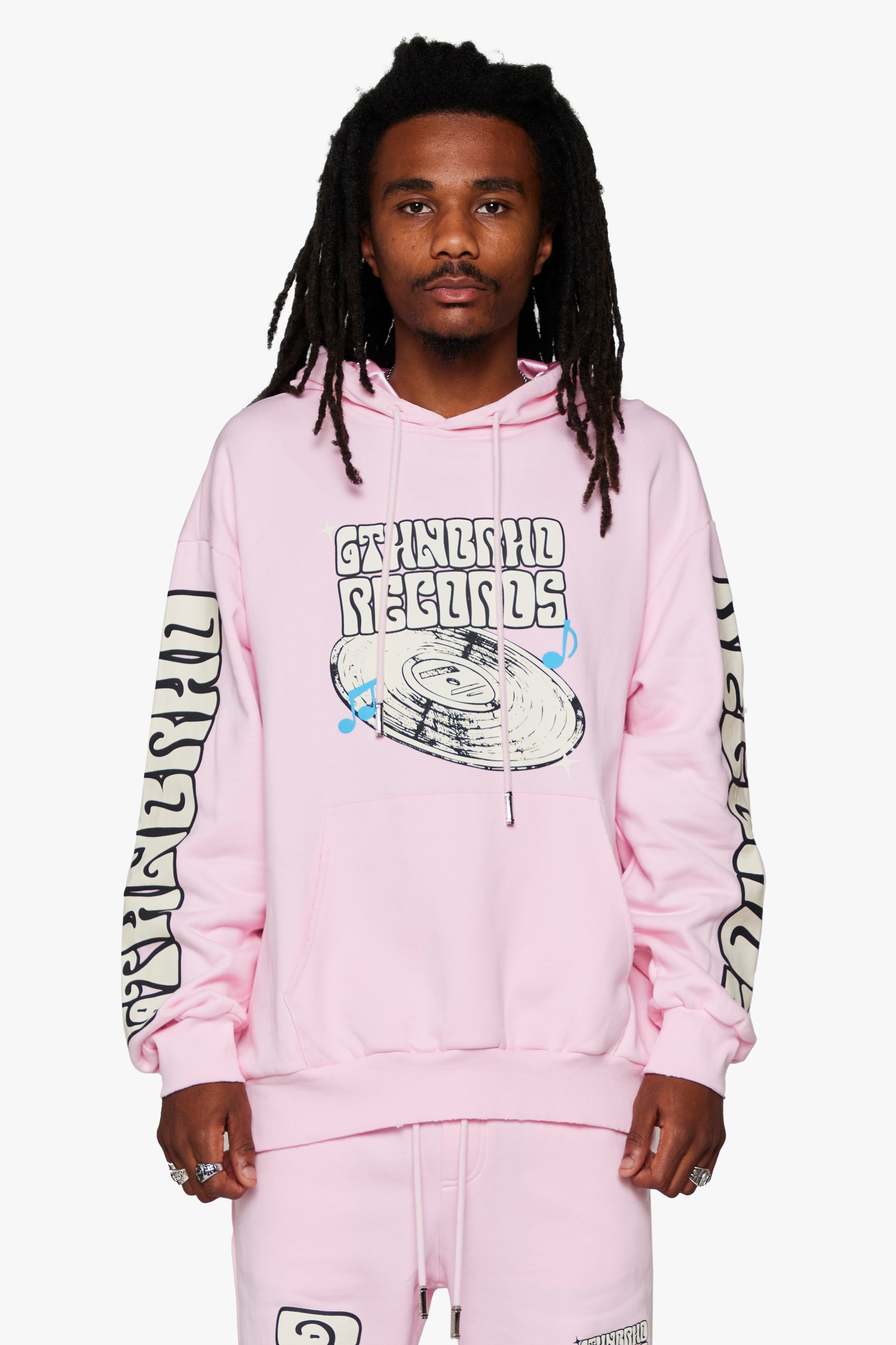 6Th Nbrhd Radio Men's Hoodie - Pink