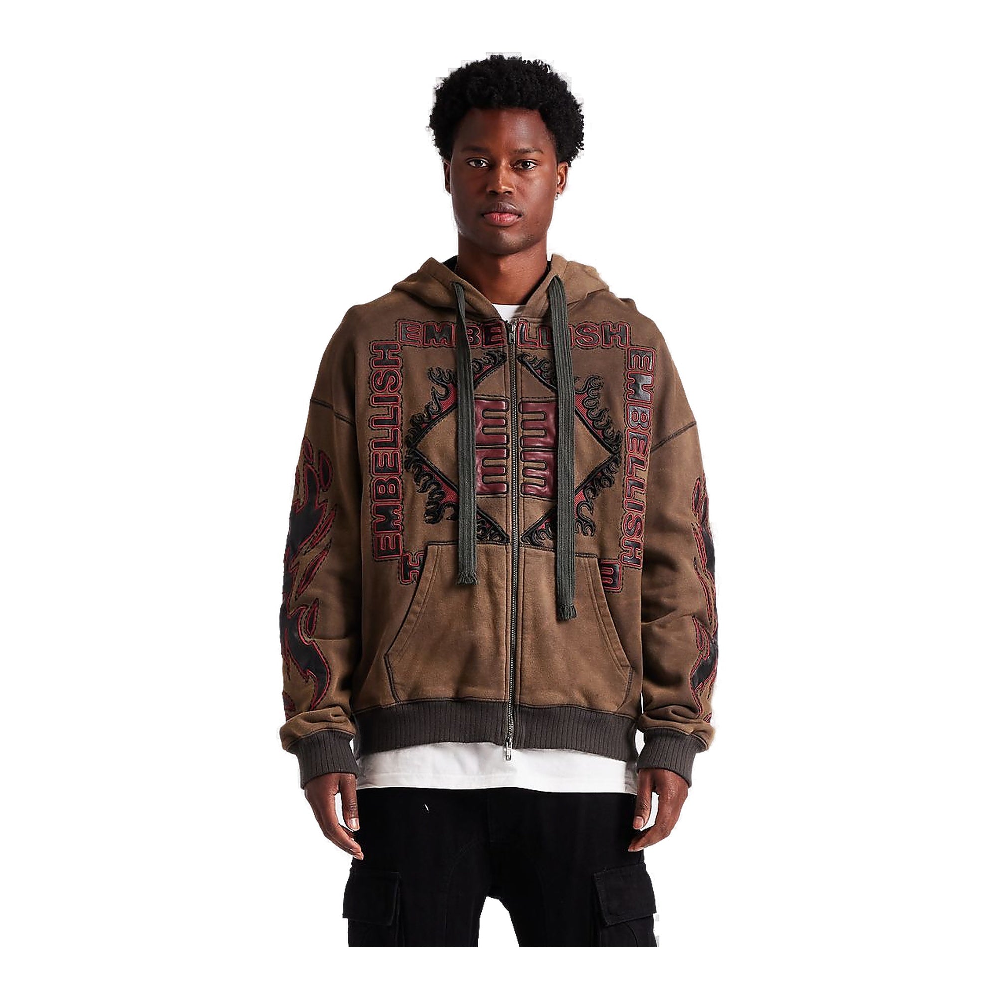 Embellish Inferno Zip Jacket Men - Brown