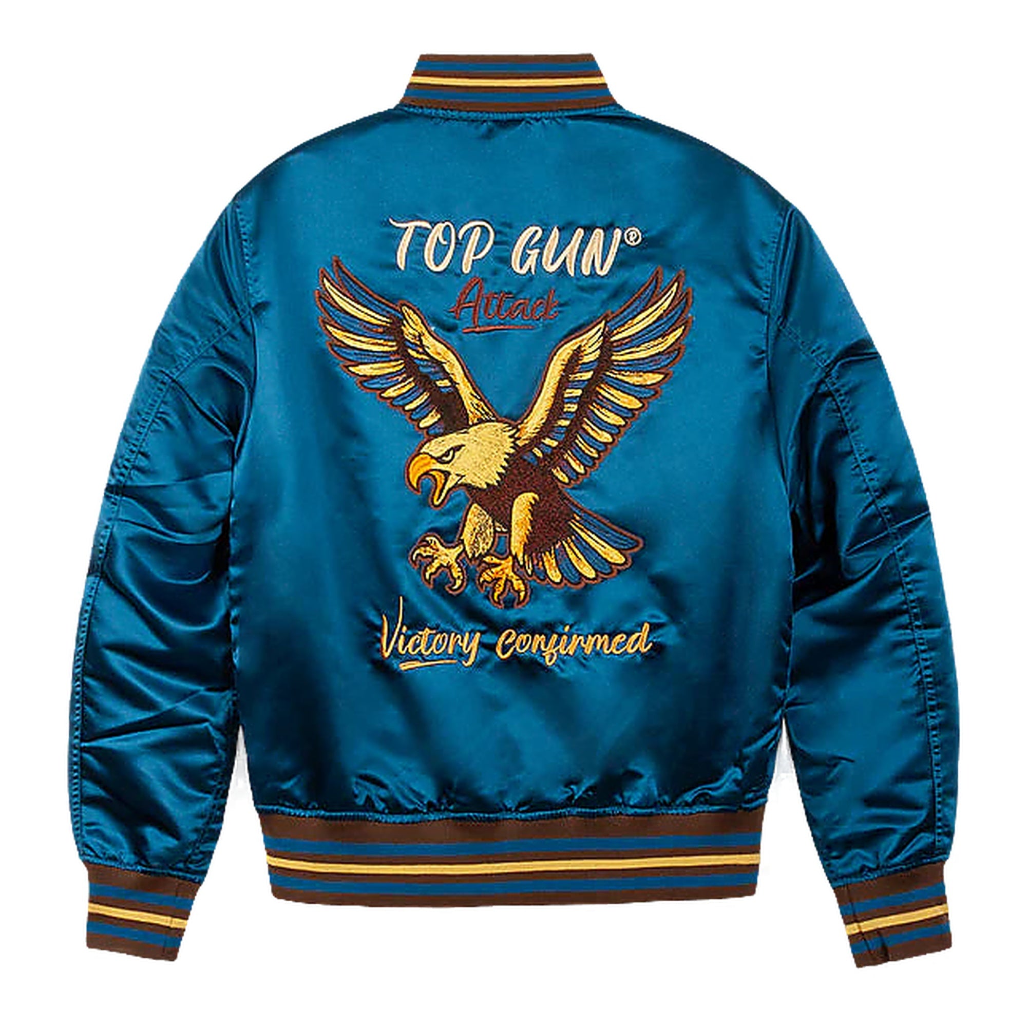 Top Gun Satin Eagle Men's Varsity Jacket