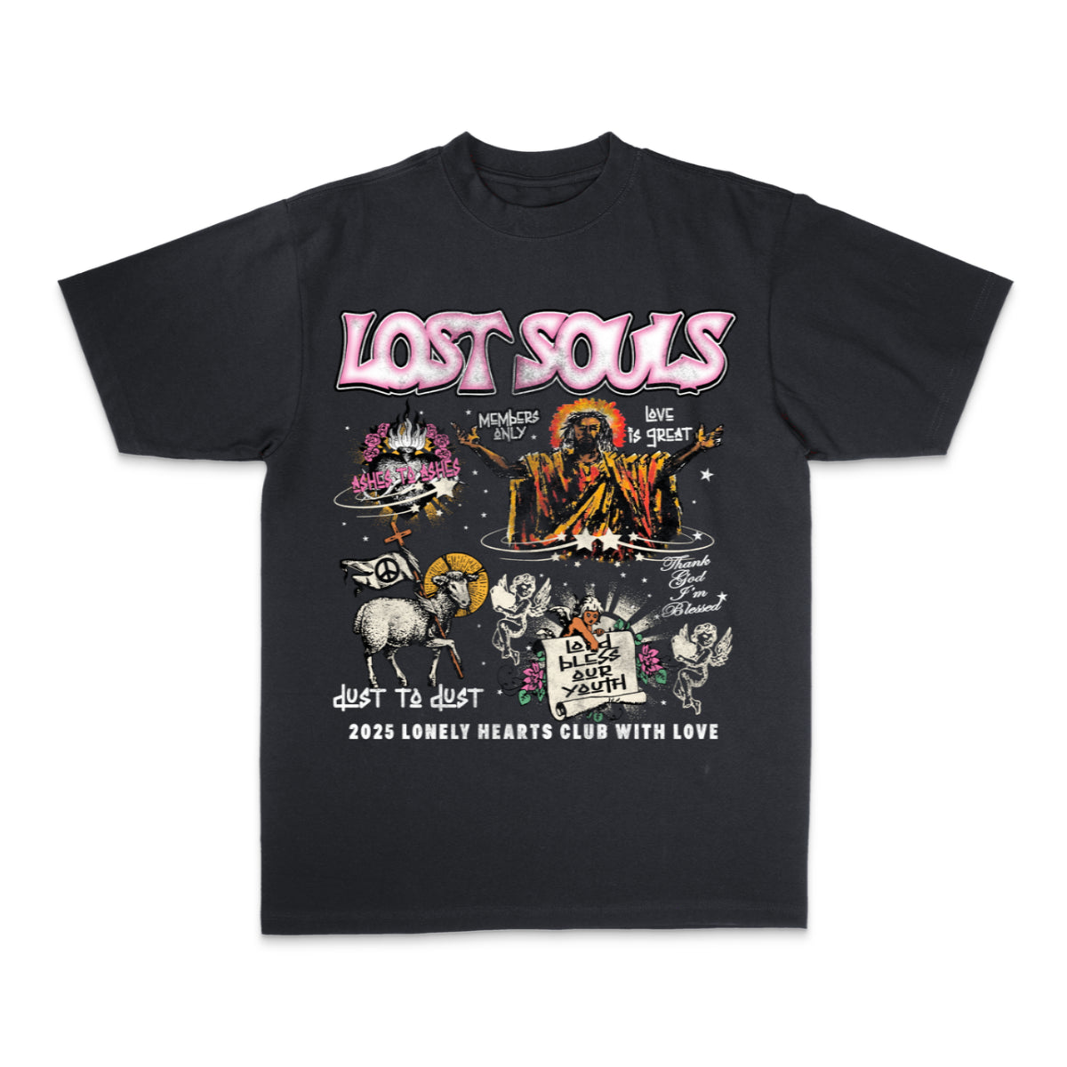 Lonely Hearts Club "Ashes To Ashes" T-Shirt - Black