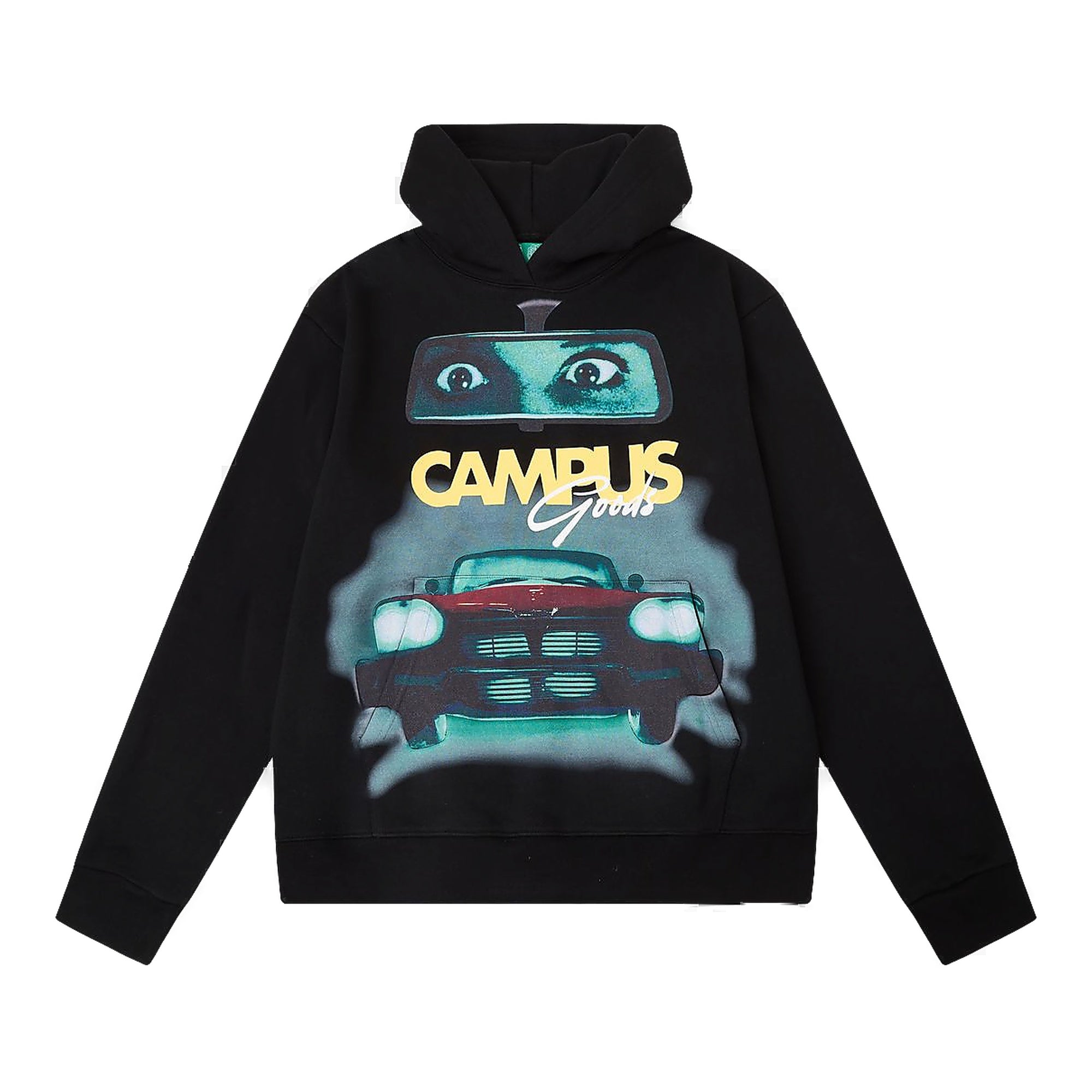 Campus Rearview Horror Hoodie - Black