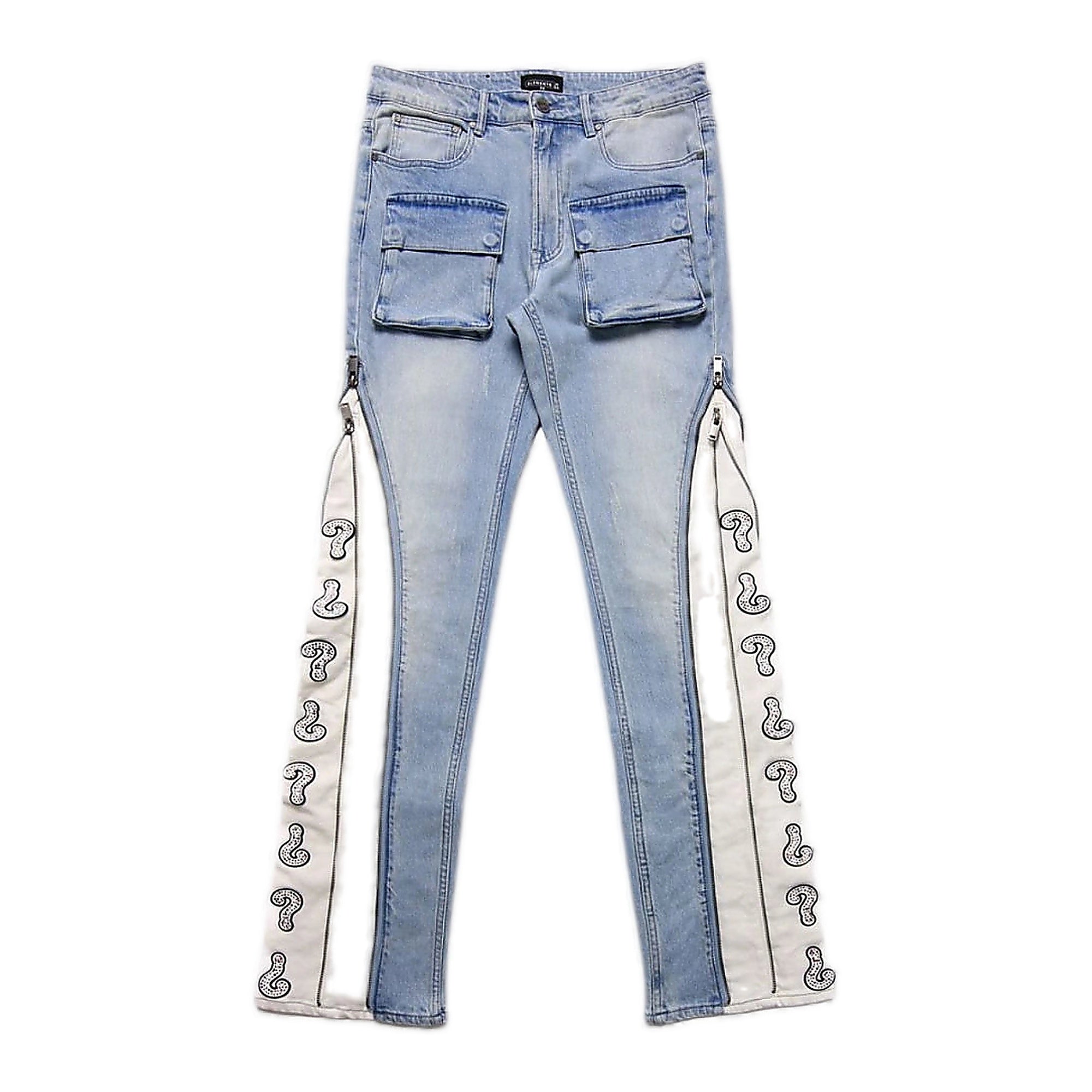 Elements Of Art "Question Mark" Jeans - Light Wash