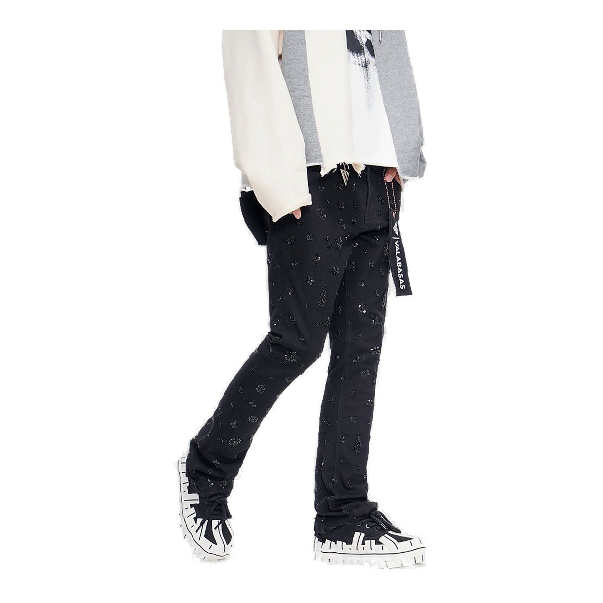 Valabasas Shea Jet Stacked Flare Jean - Flared Fit