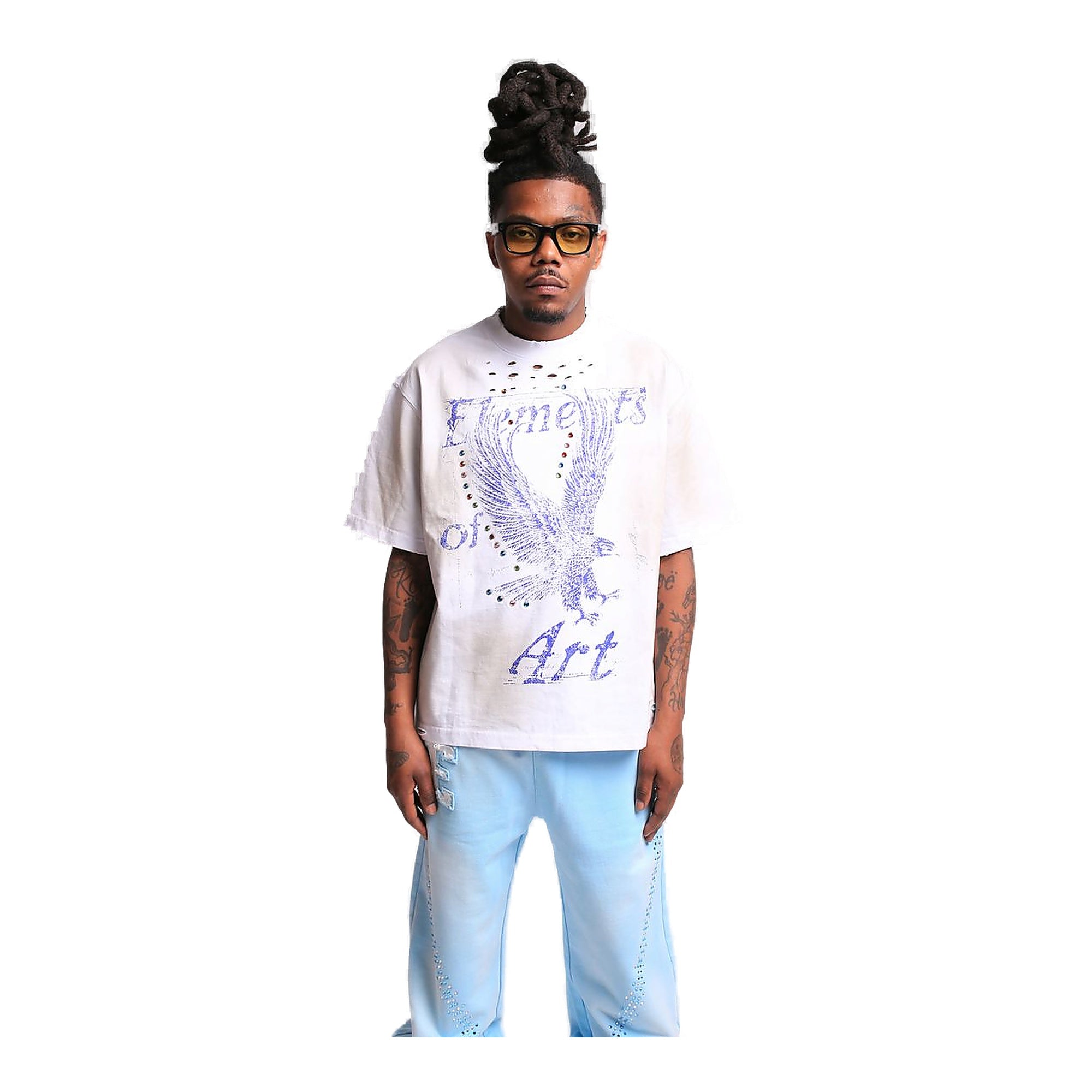 Elements Of Art Flight Tee Men's T-Shirt - White