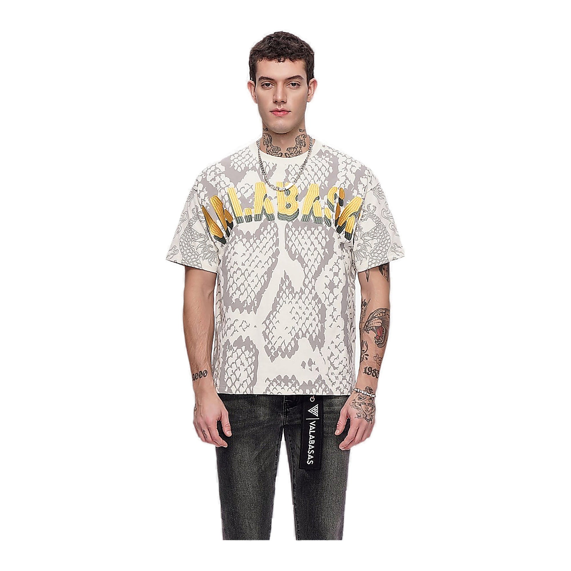 Valabasas Serpent T-Shirt - Relaxed Fit White