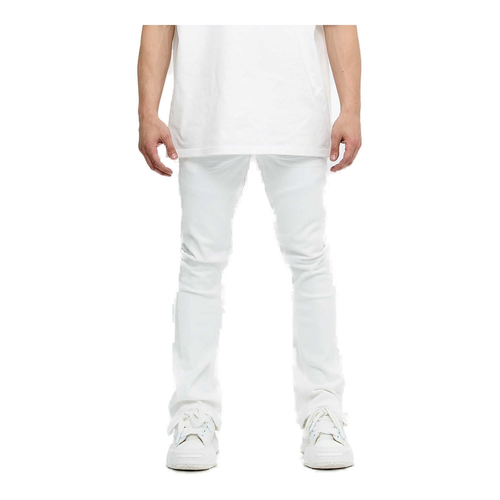 Valabasas Mr. Stacked White Men's Jeans - White Color