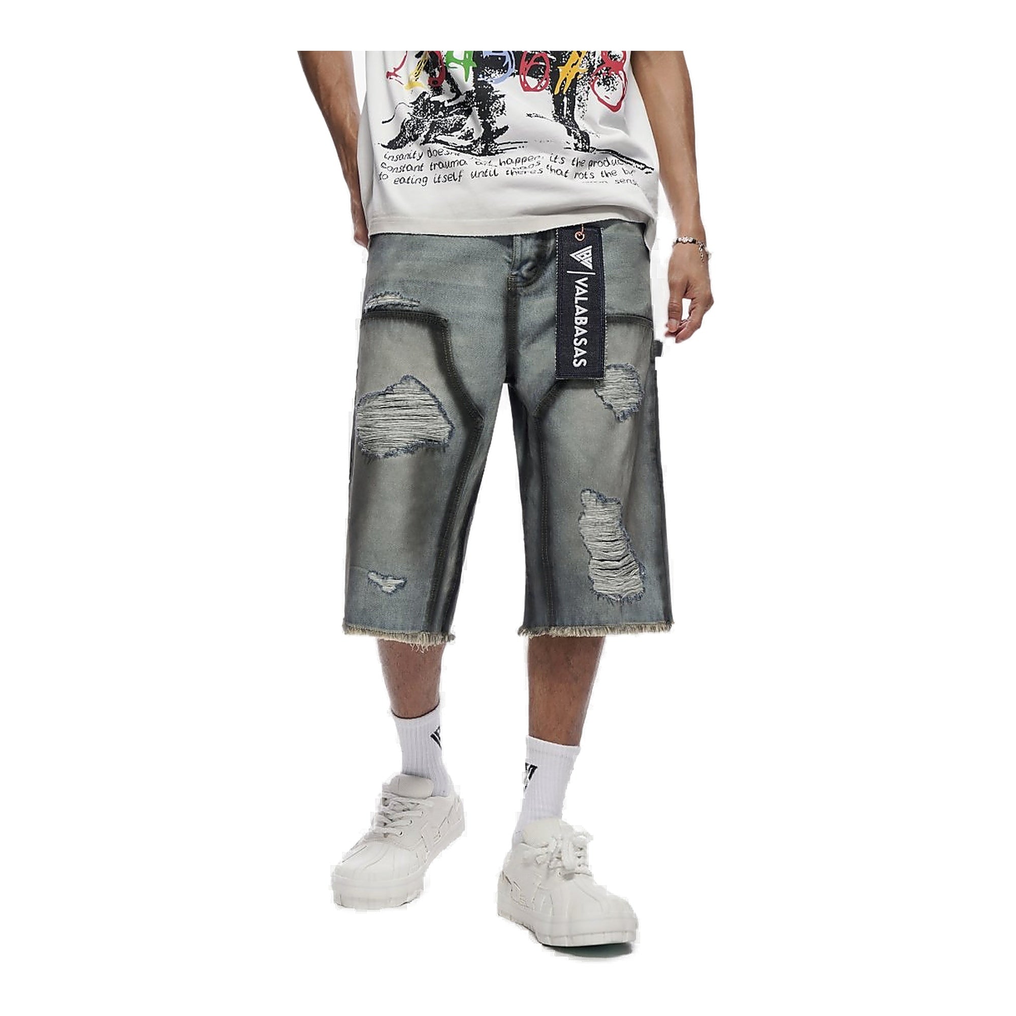Valabasas Revolt Dirty Lt. Jorts - Distressed Wash