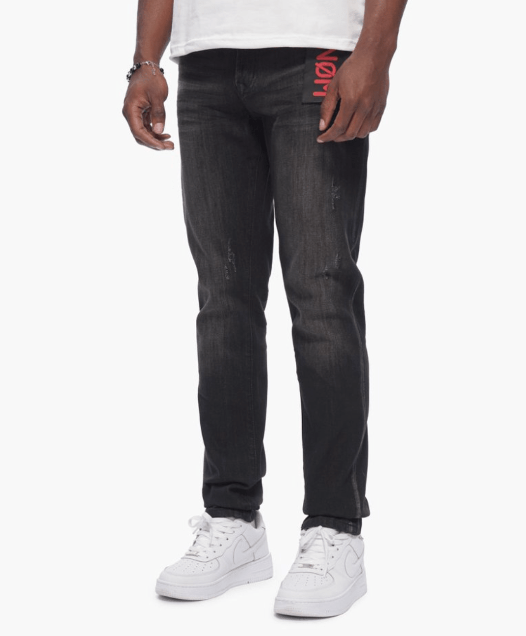 Men's 360 Skinny Vintage Black Jeans