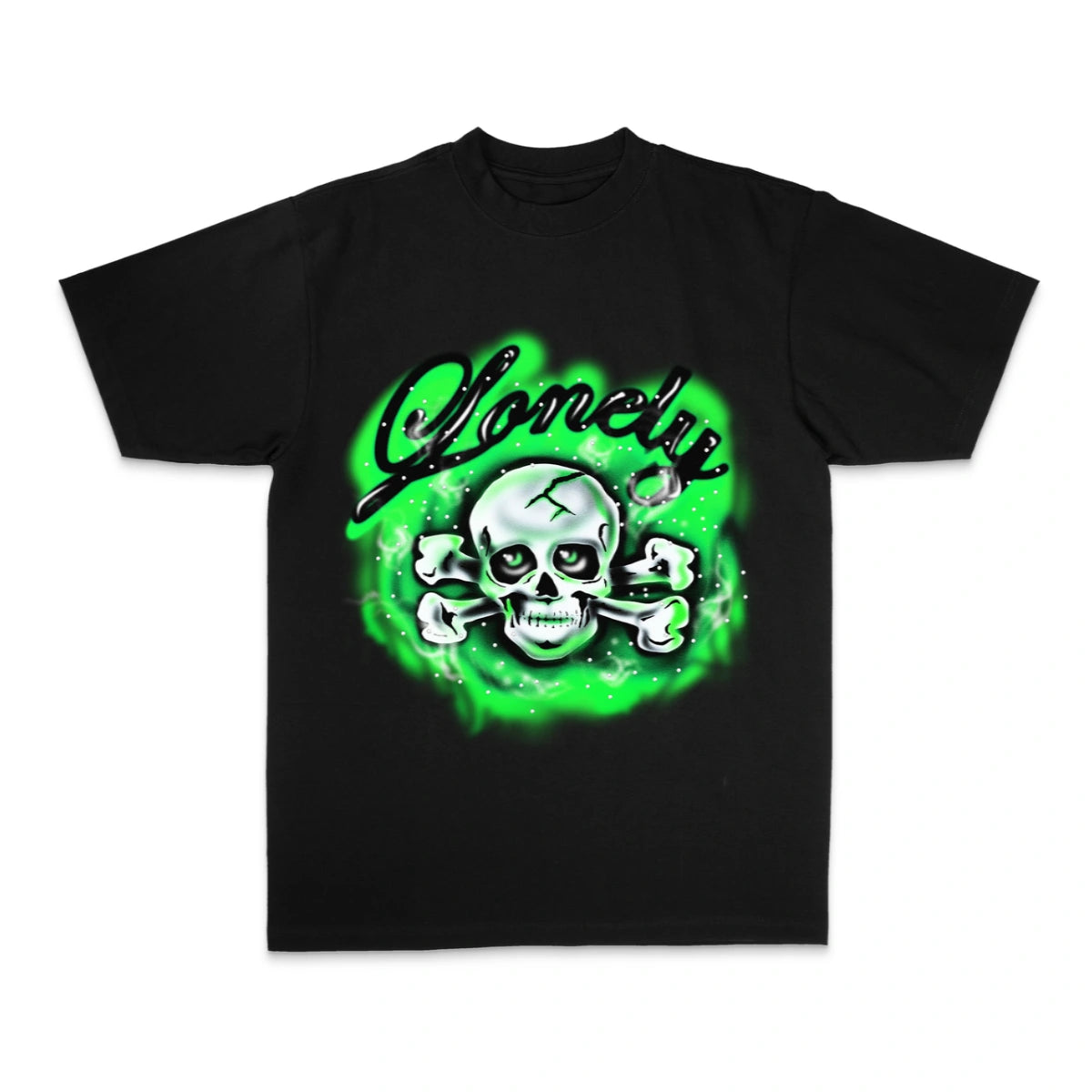 Lonely Hearts Club "Crossbones Rhinestone Tee" T-Shirt - Black