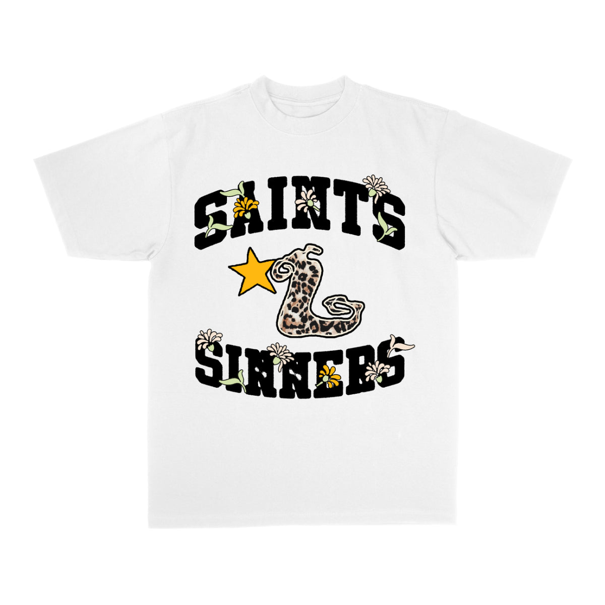Lonely Hearts Club "L-Star Saints And Sinners" T-Shirt - White