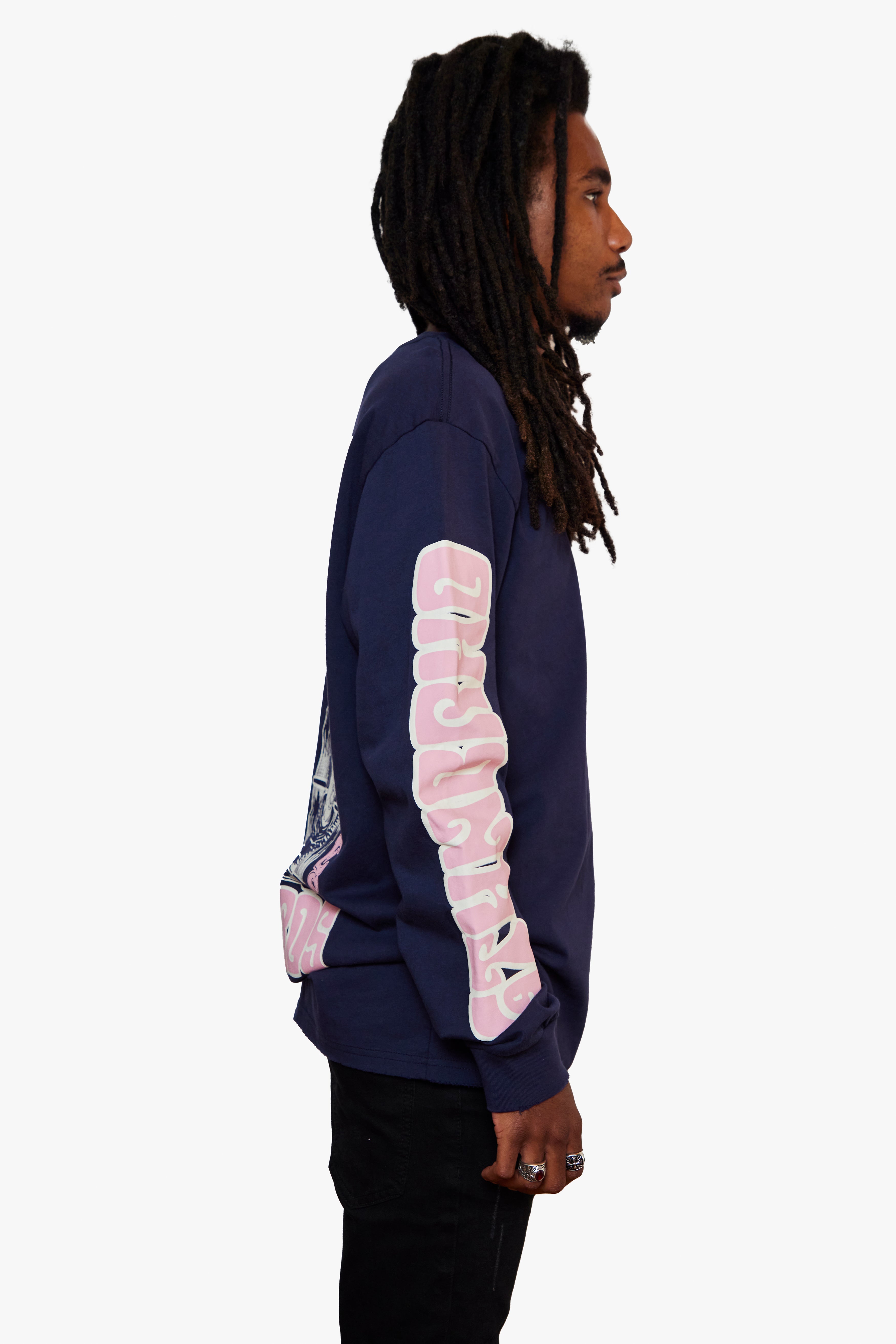 6Th Nbrhd Records Men's T-Shirt - Navy