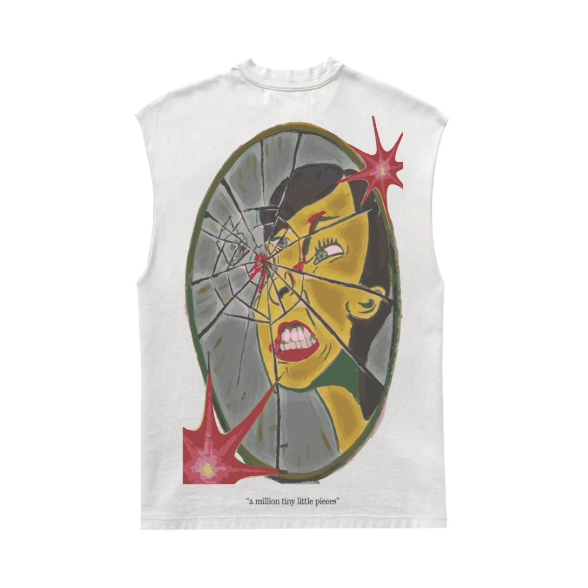 Gala "Tiny Pieces Cutoff 25" T-Shirt - White
