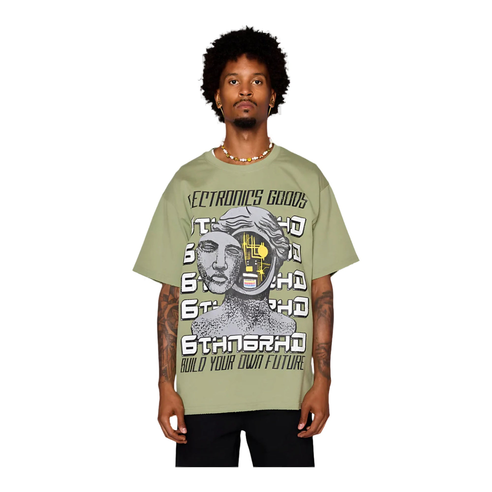 6Th Nbrhd "Handmade" T-Shirt - Olive