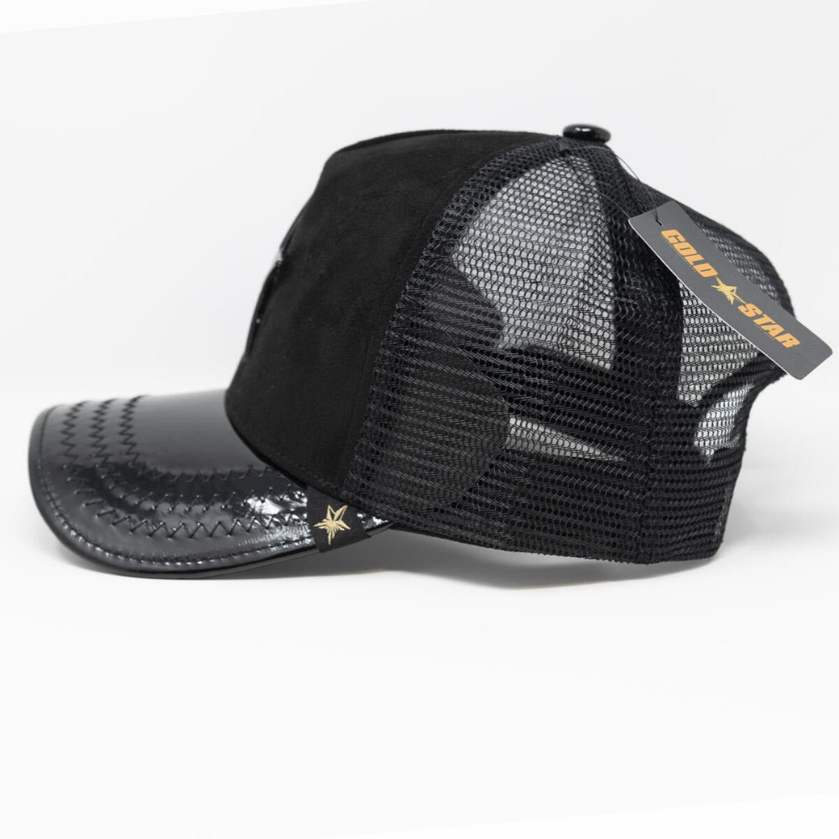 Gold Star Star Trucker Hat - Black