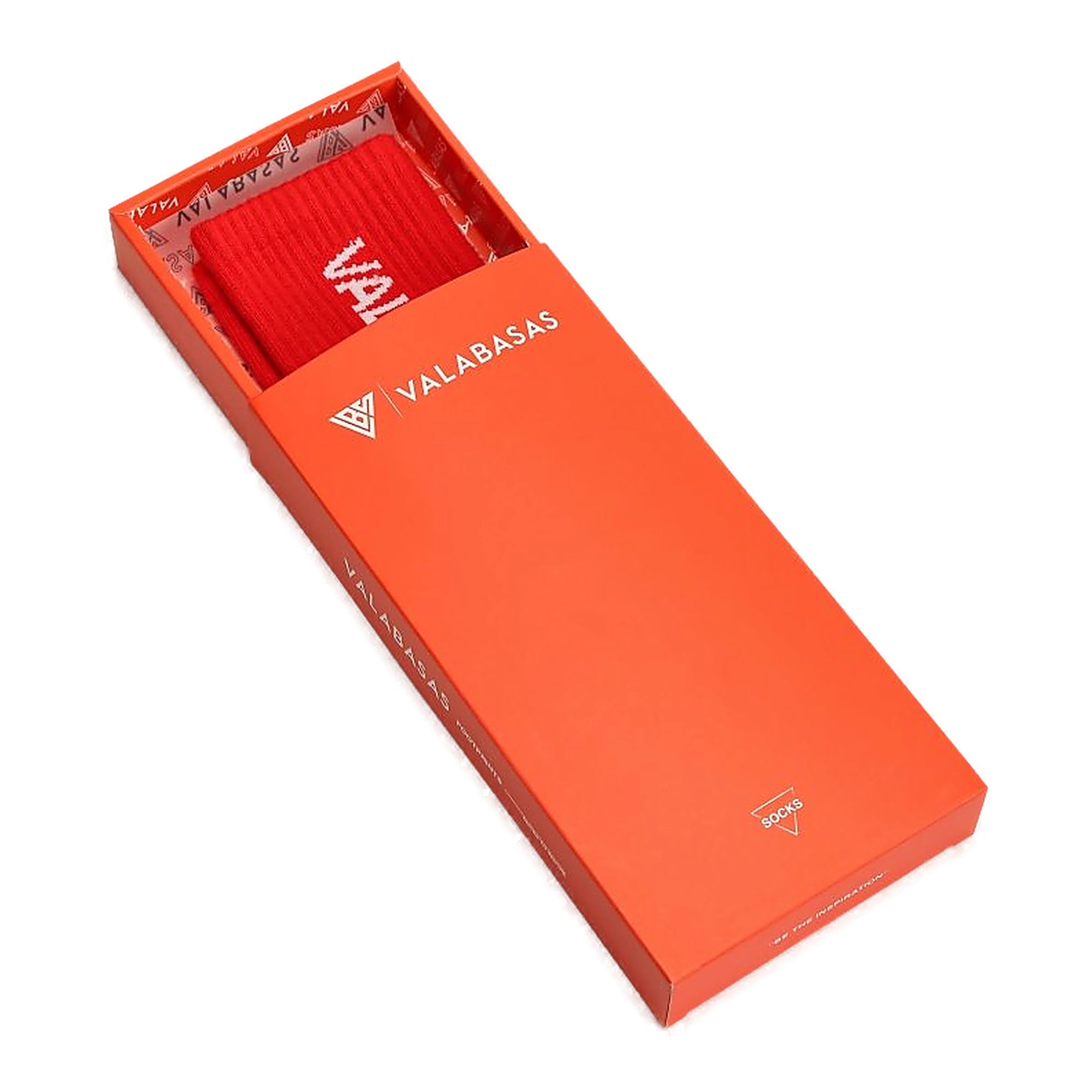 Valabasas Footprint Red Socks - Vibrant Color