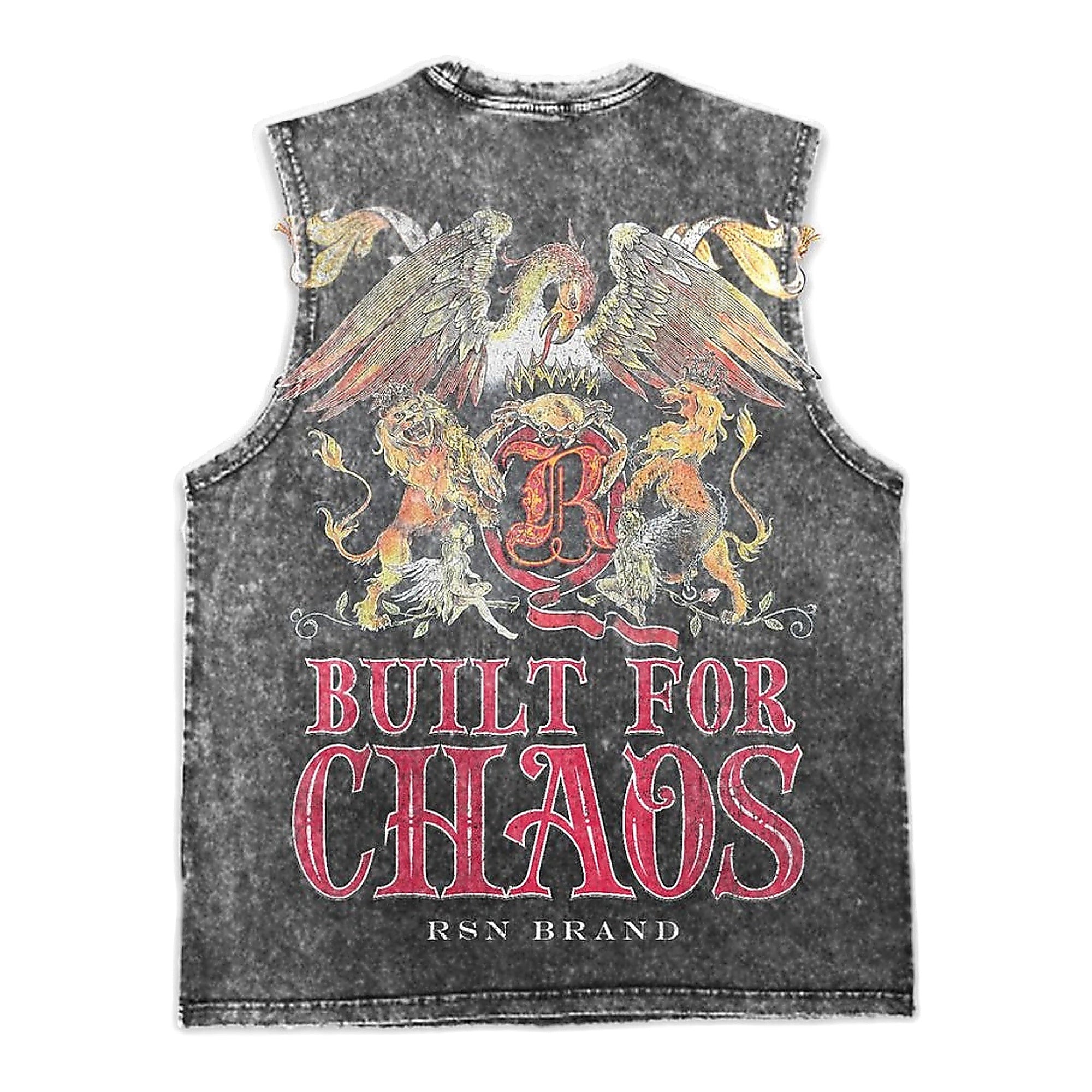 REASON BRAND Chaos Muscle Tee Men's T-Shirt - Acid Wash