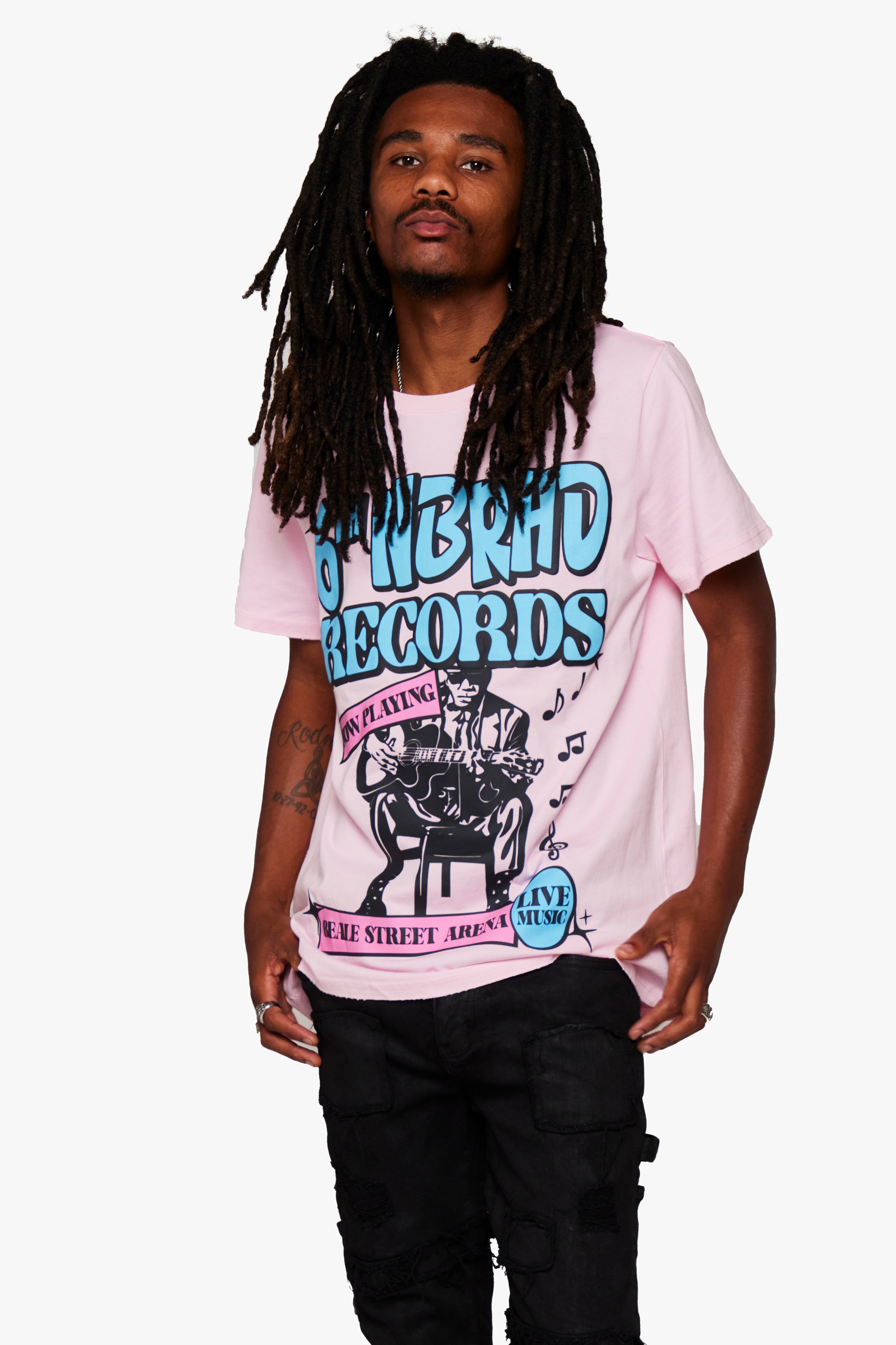 6Th Nbrhd Now Playing Men's T-Shirt - Pink
