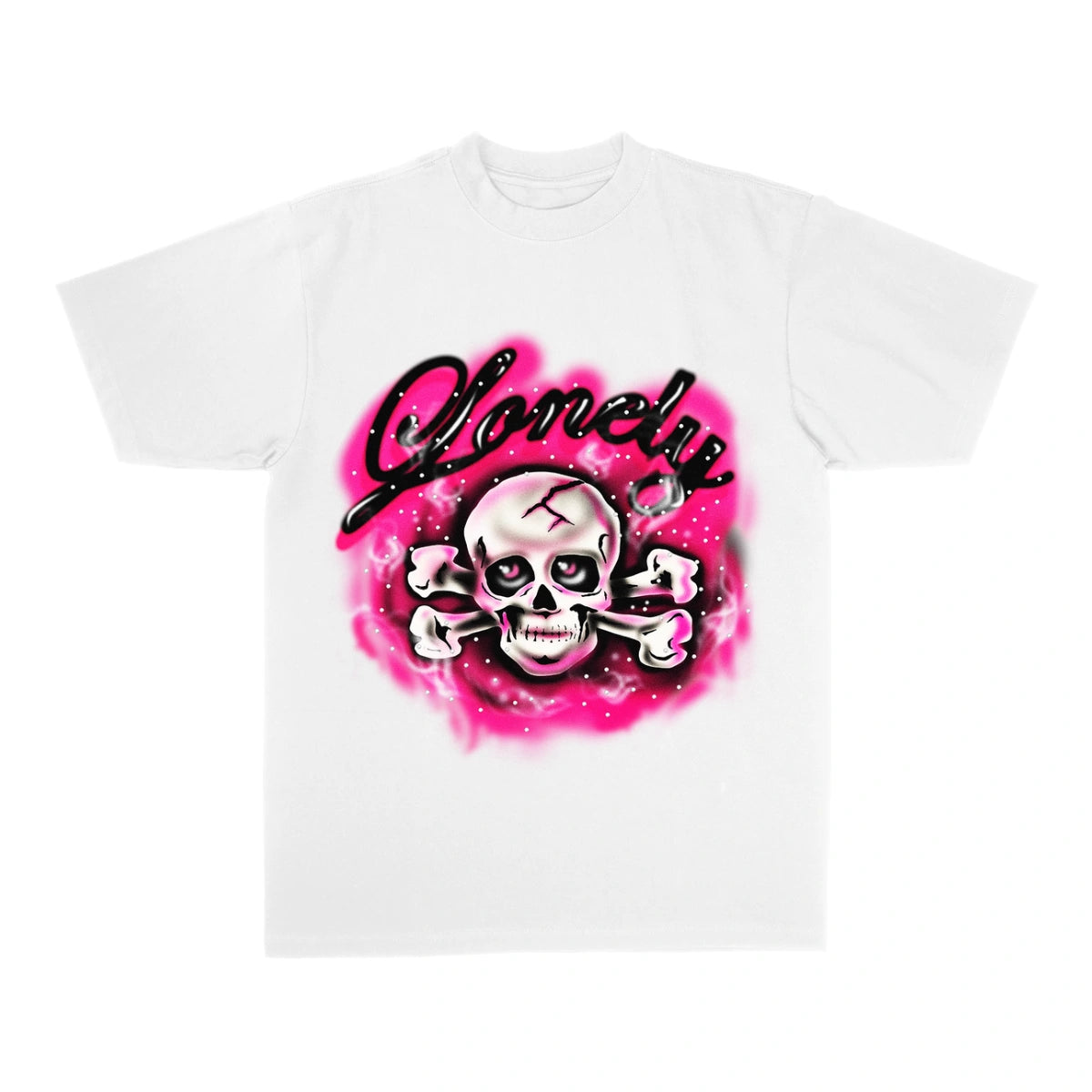 Lonely Hearts Club "Crossbones Rhinestone Tee" T-Shirt - White