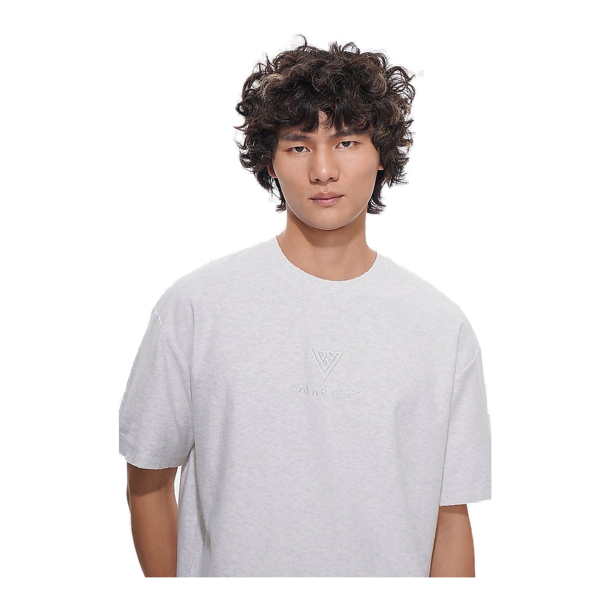 Valabasas Subtle Logo T-Shirt - Relaxed Fit Light Grey
