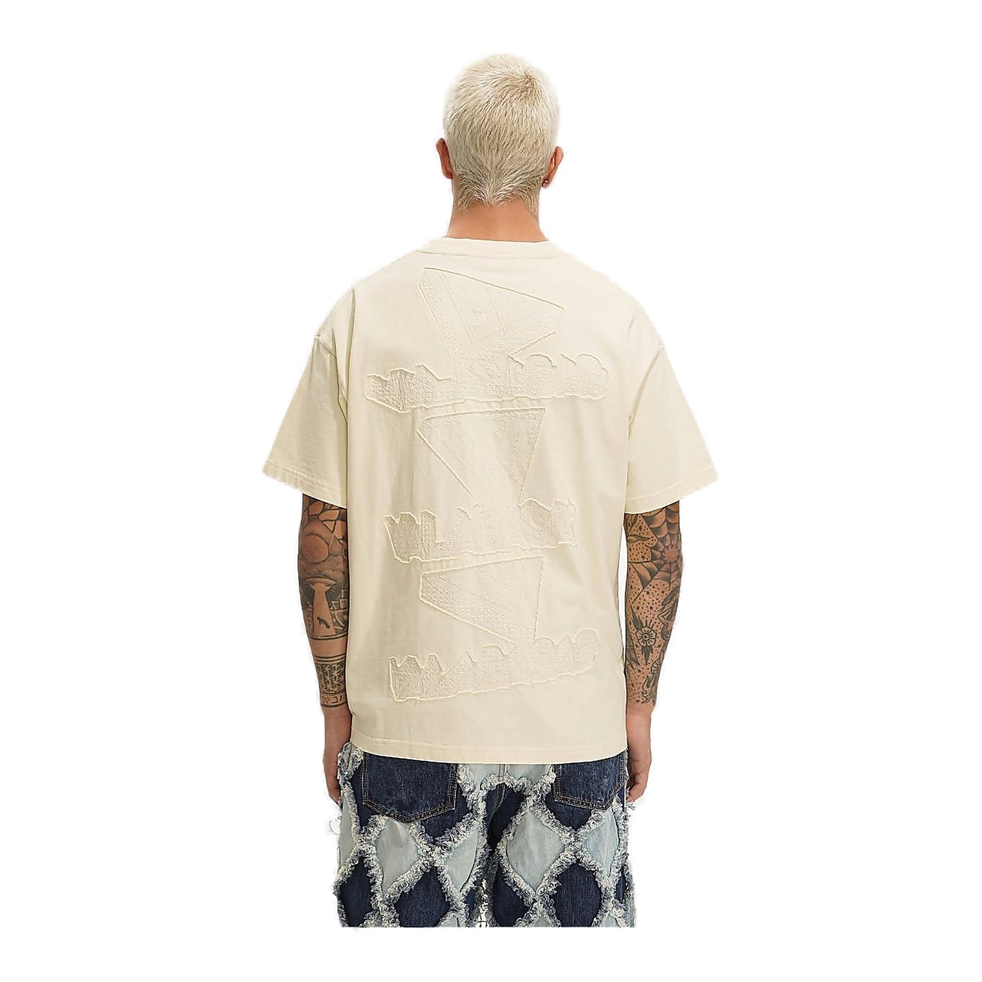 Valabasas Embossed Tee T-Shirt - Relaxed Fit Cream