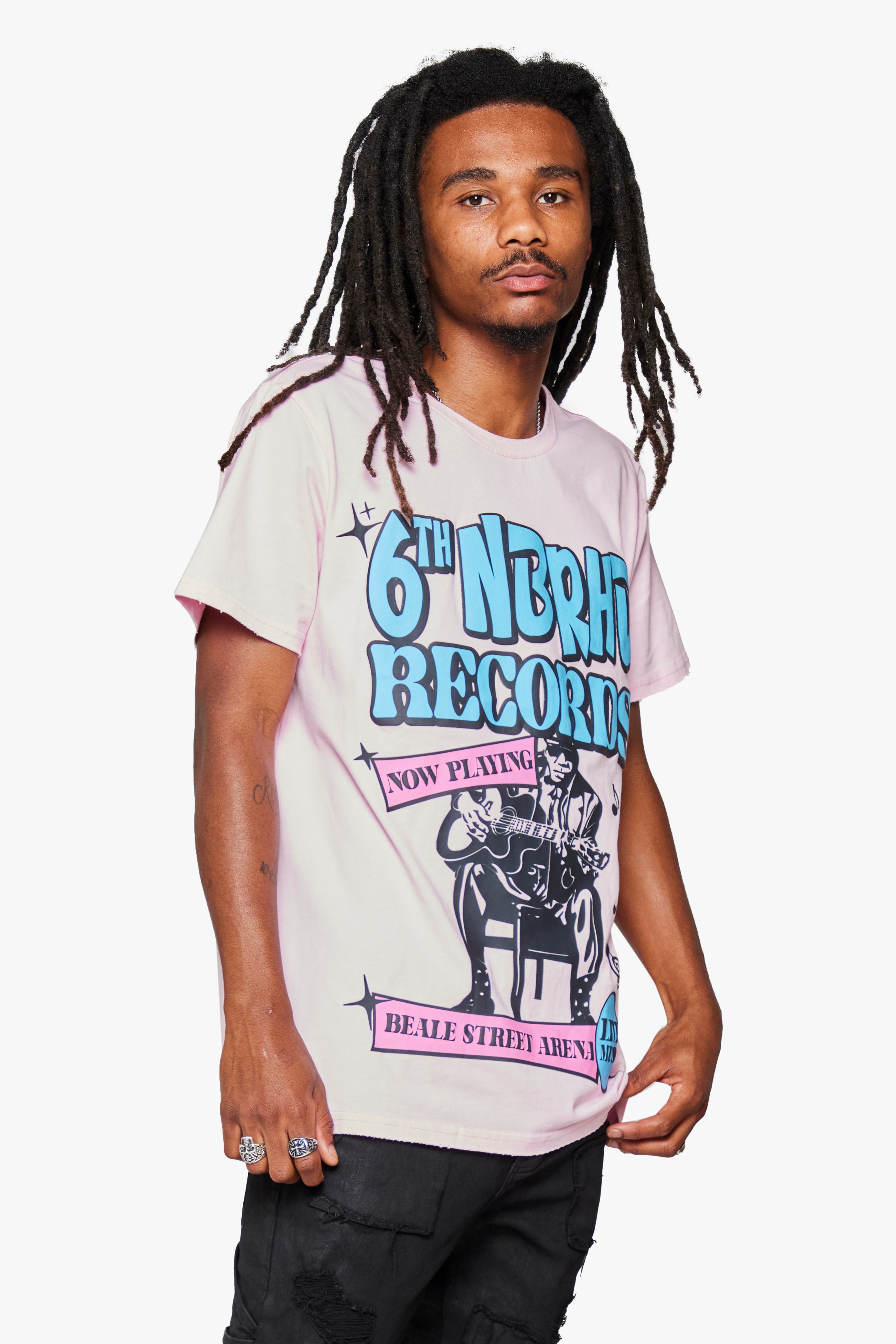 6Th Nbrhd Now Playing Men's T-Shirt - Pink