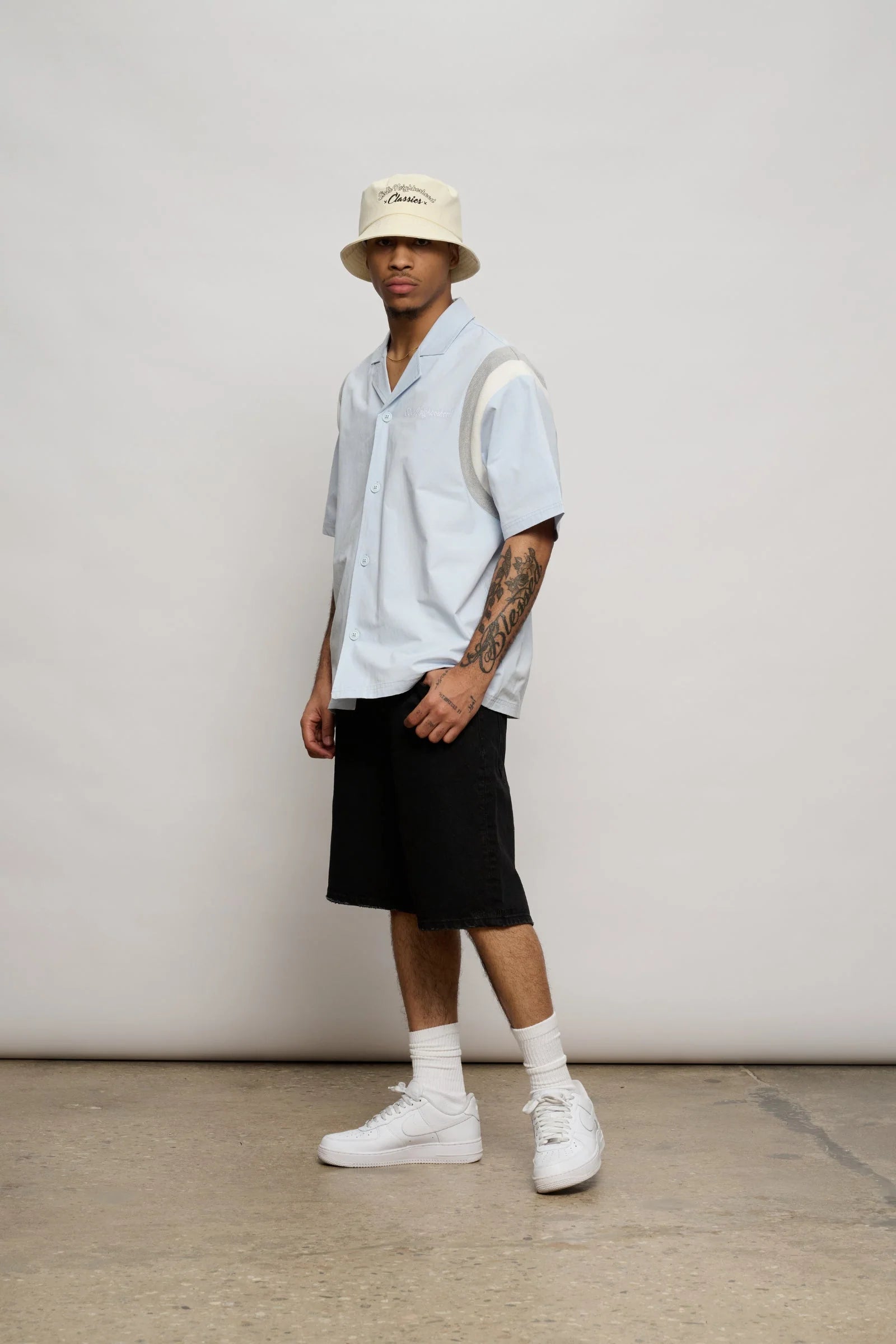 6th Nbrhd Panel Shirt - Boxy Fit Blue