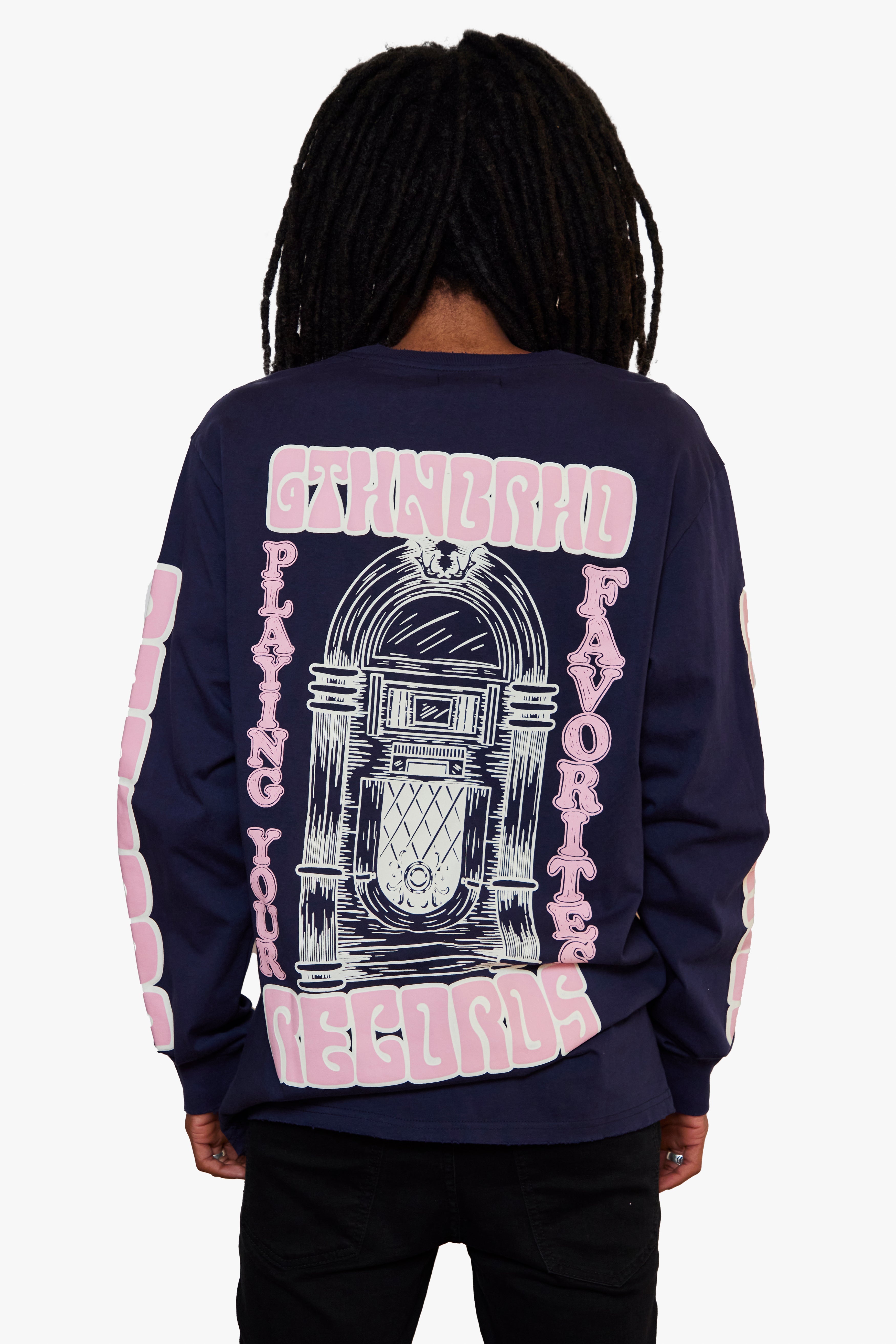 6Th Nbrhd Records Men's T-Shirt - Navy