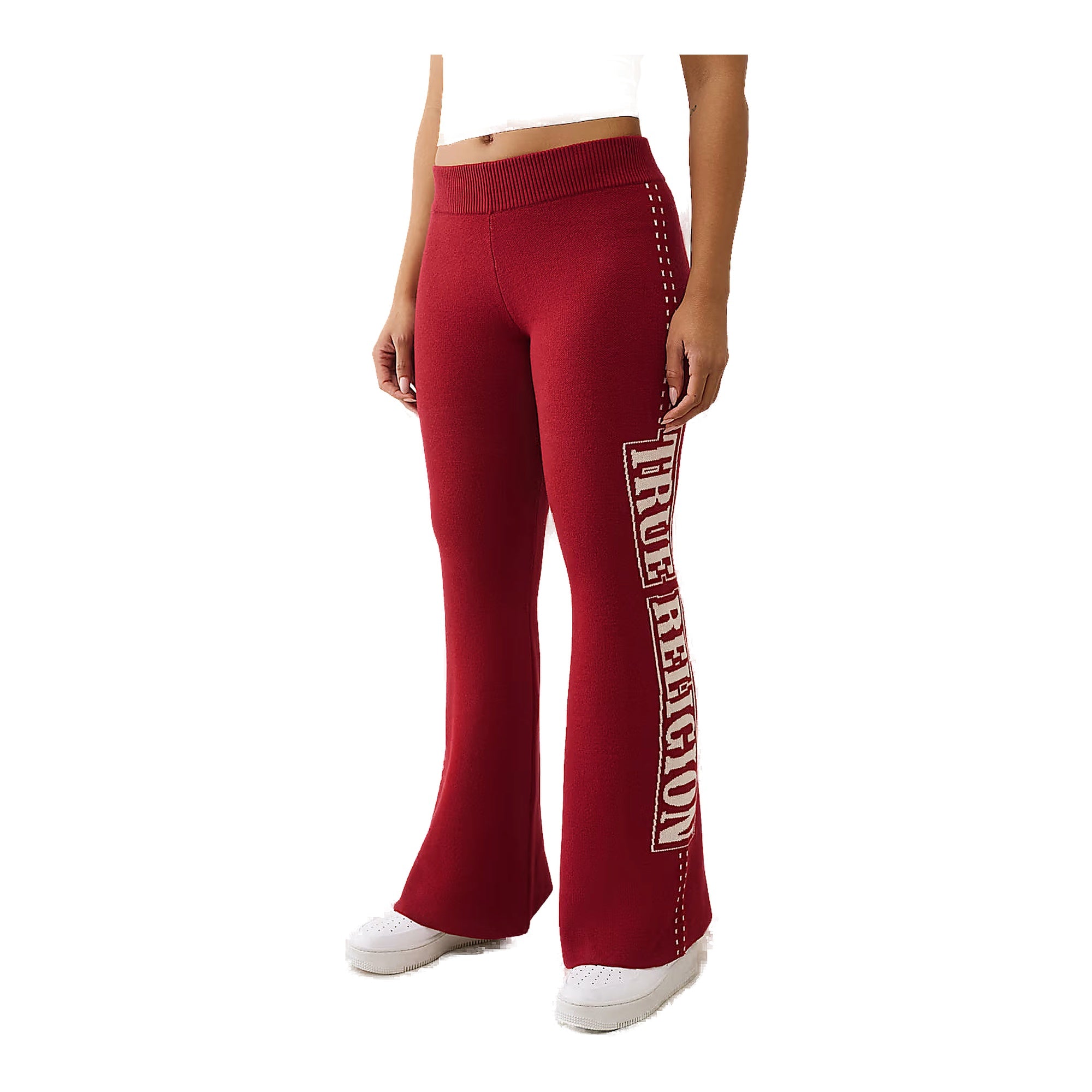 True Religion Jacquard Relaxed Sweatpants Women - Red