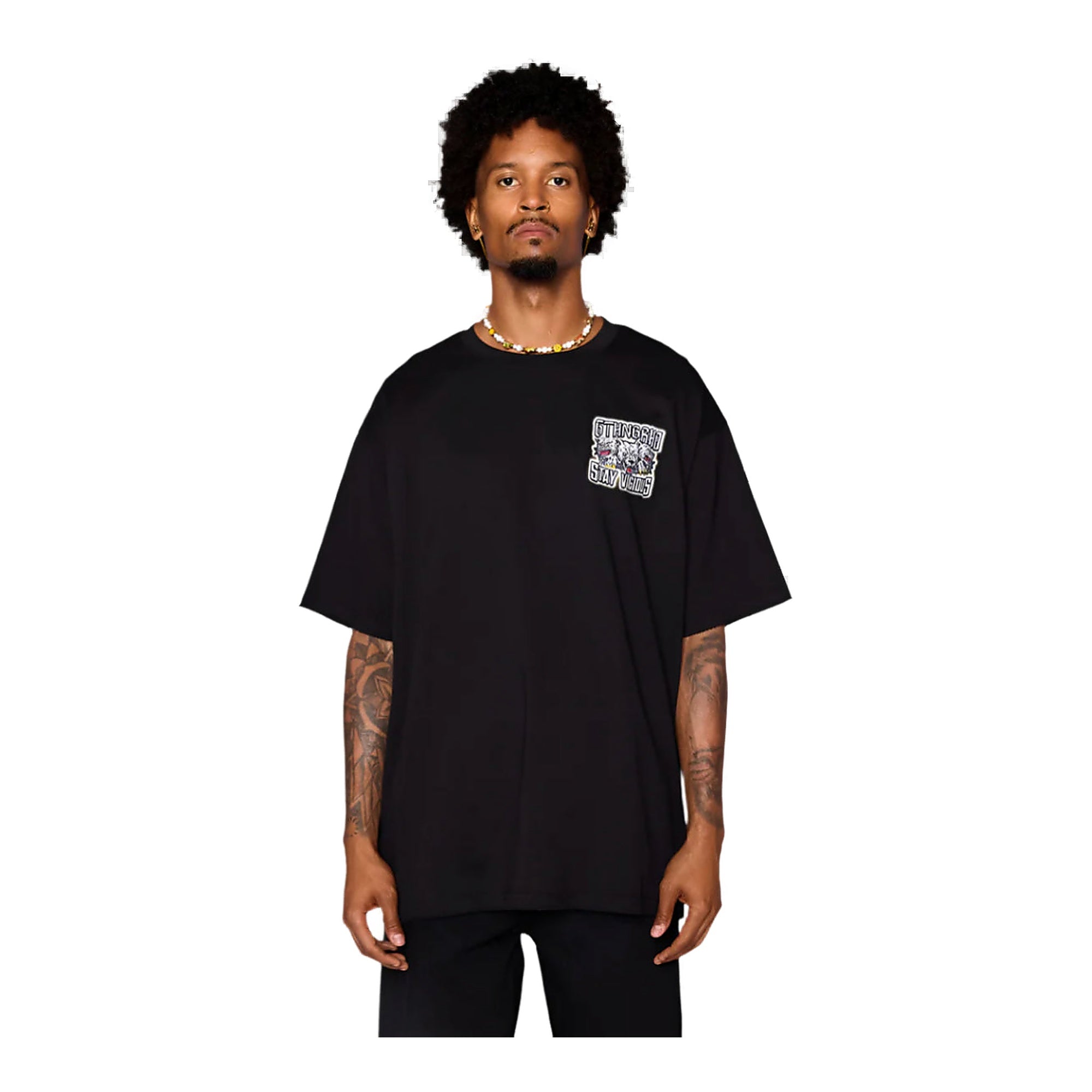 6Th Nbrhd "Stay Vicious" T-Shirt - Black