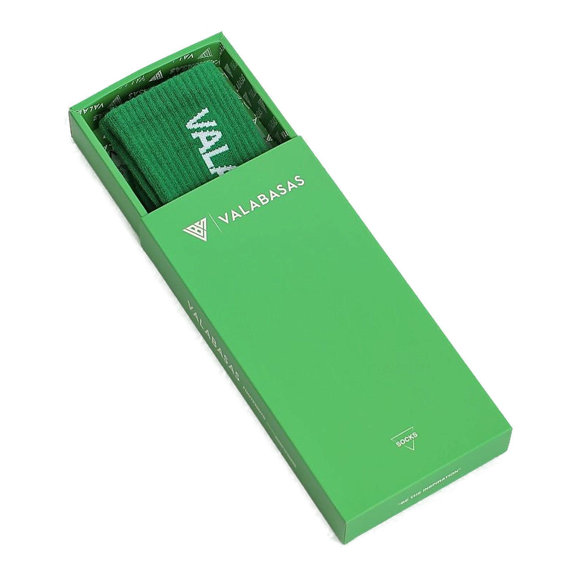 Valabasas Footprint Green Socks - Eco-Friendly