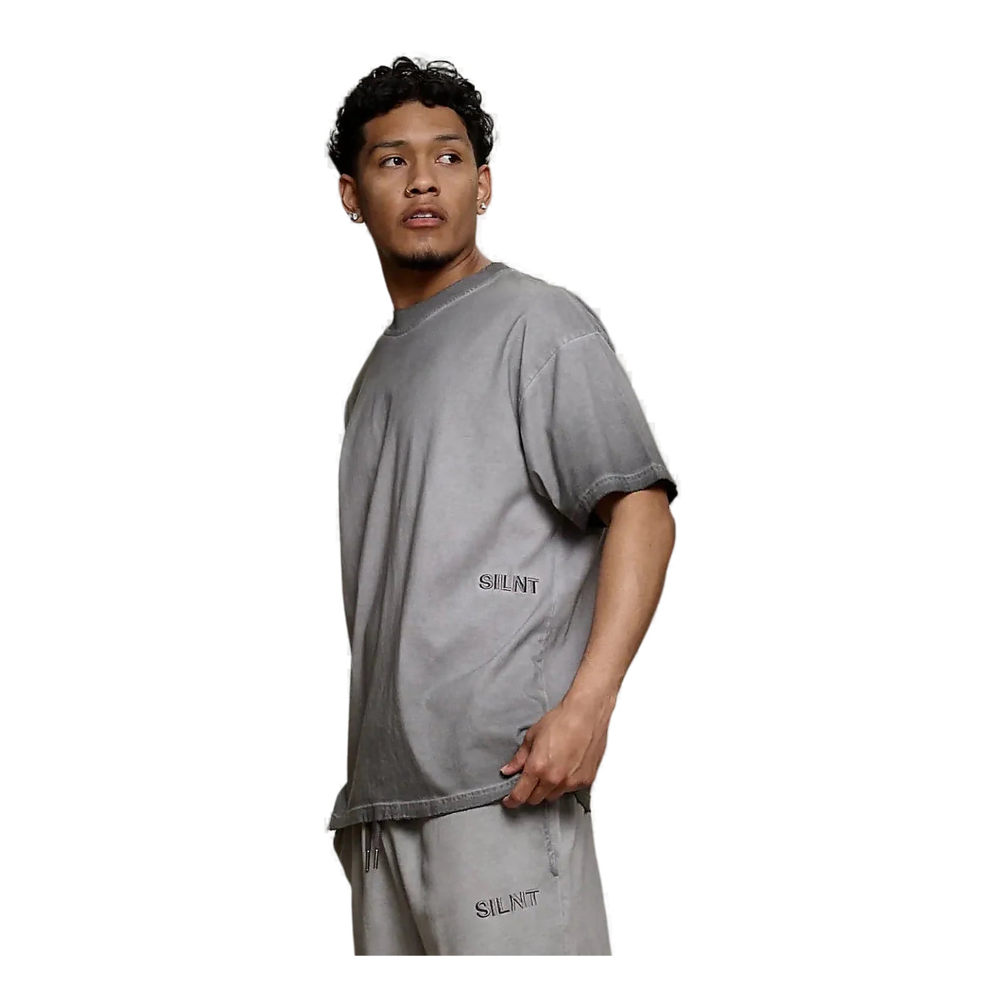 Silnt Chptrs Side Logo Tee - Drop Shoulder