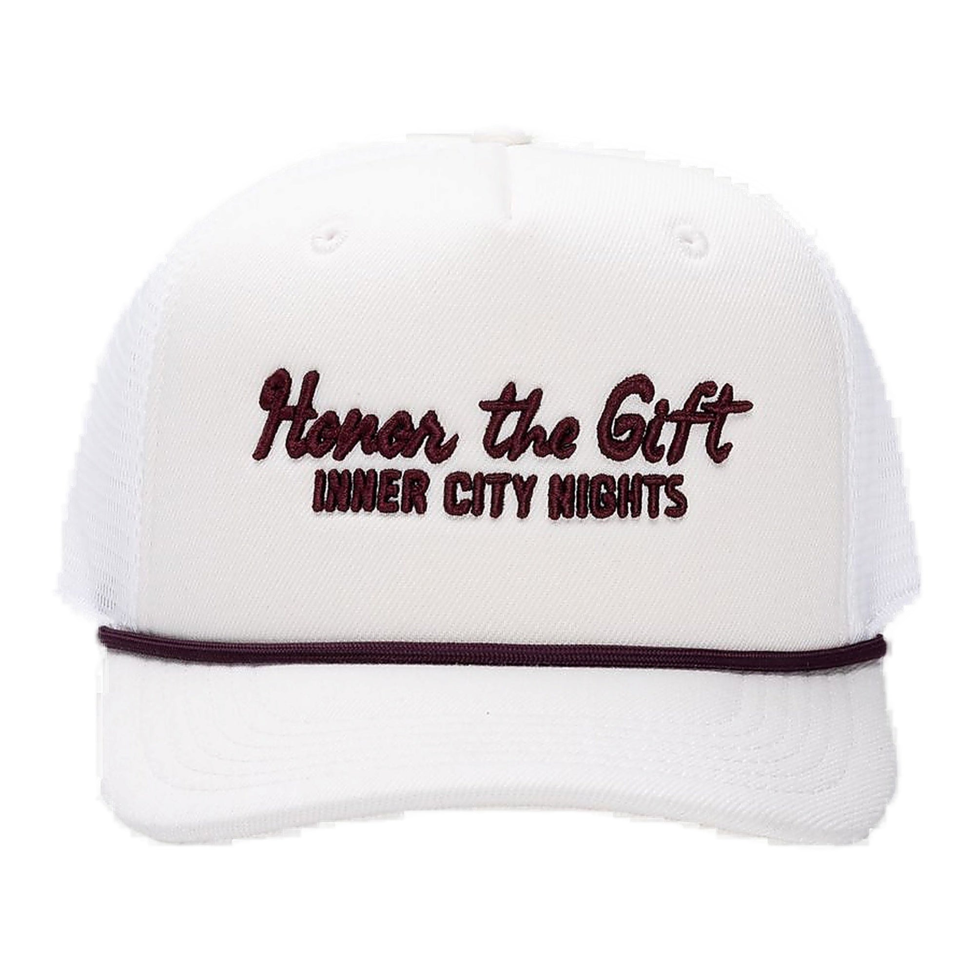Honor The Gift City Nights White and Maroon Trucker Hat