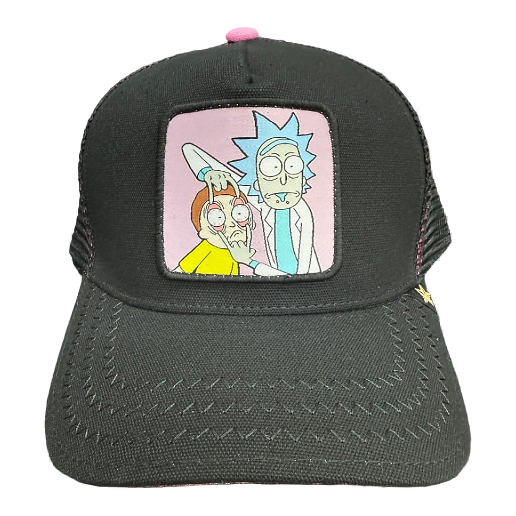 Gold Star Rick and Morty Trucker Hat - Black
