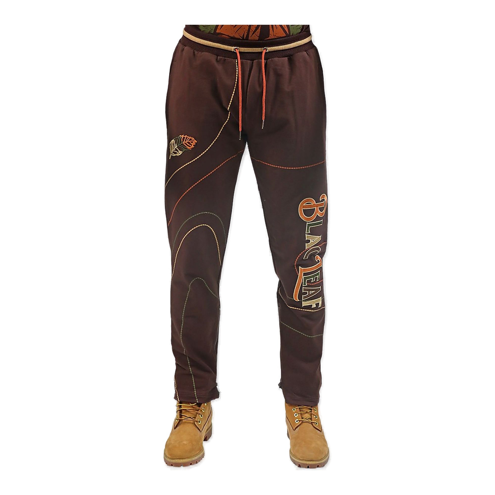 Black Leaf Built Different Sweat Pant - Brown