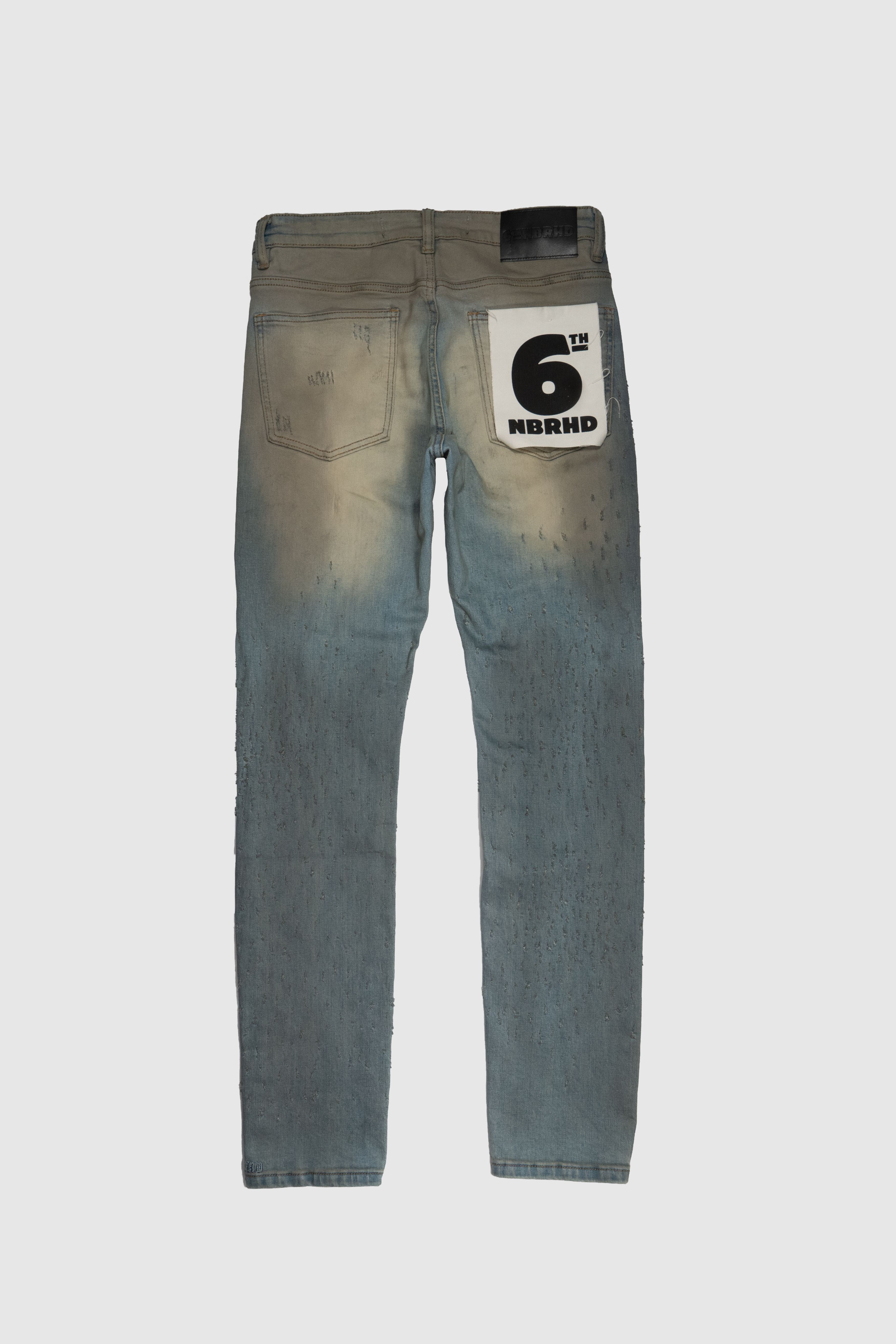 6Th Nbrhd Roots Men's Jeans - Faded Wash