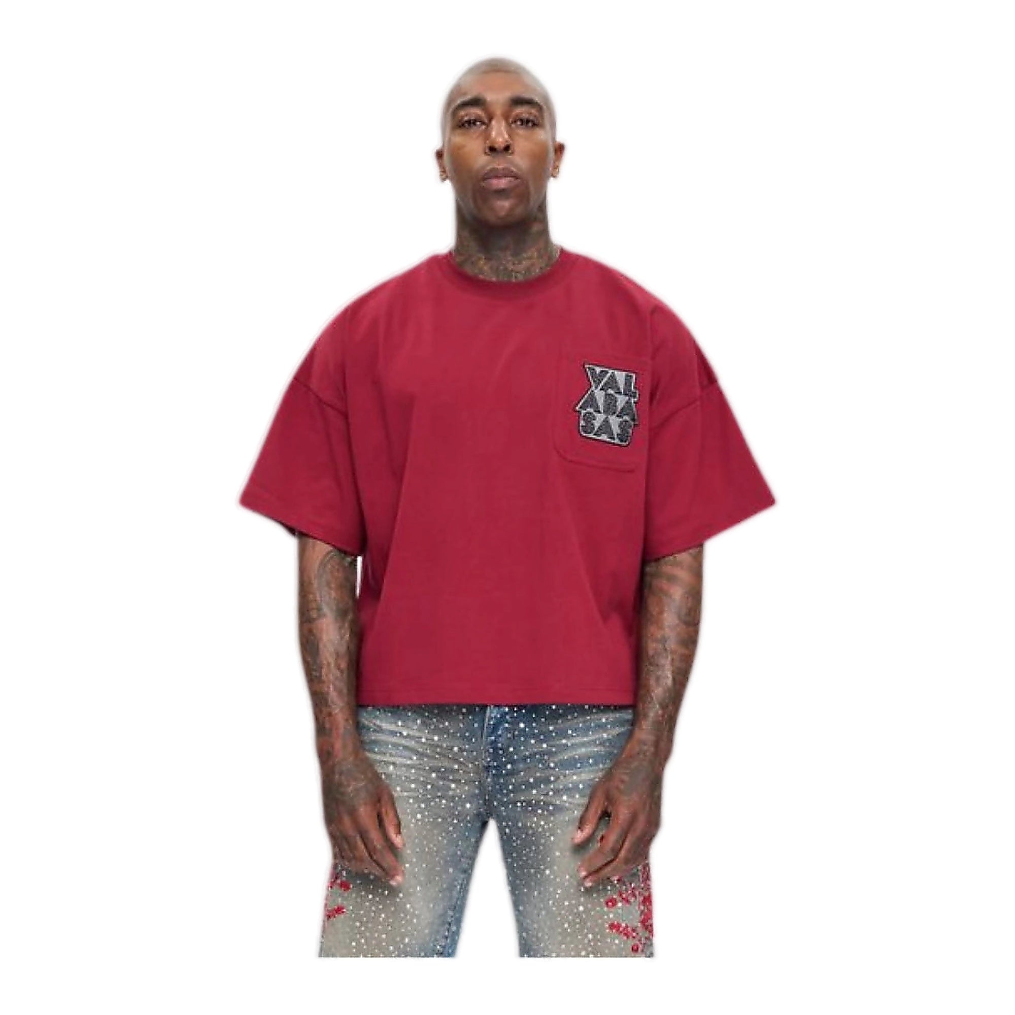 Valabasas "Built Up Cropped Tee" - Red