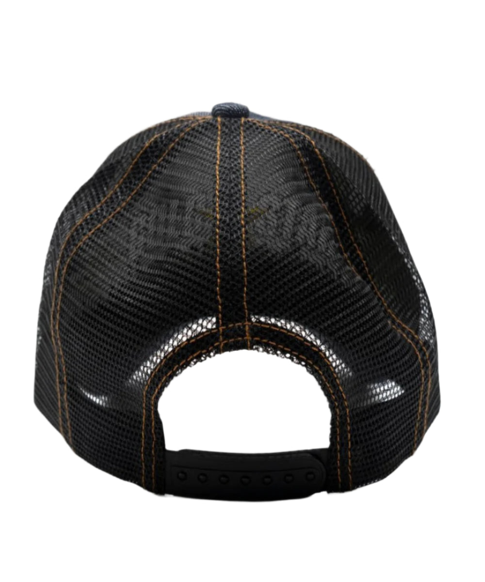 Gold Star Horse Trucker Hat - Blue