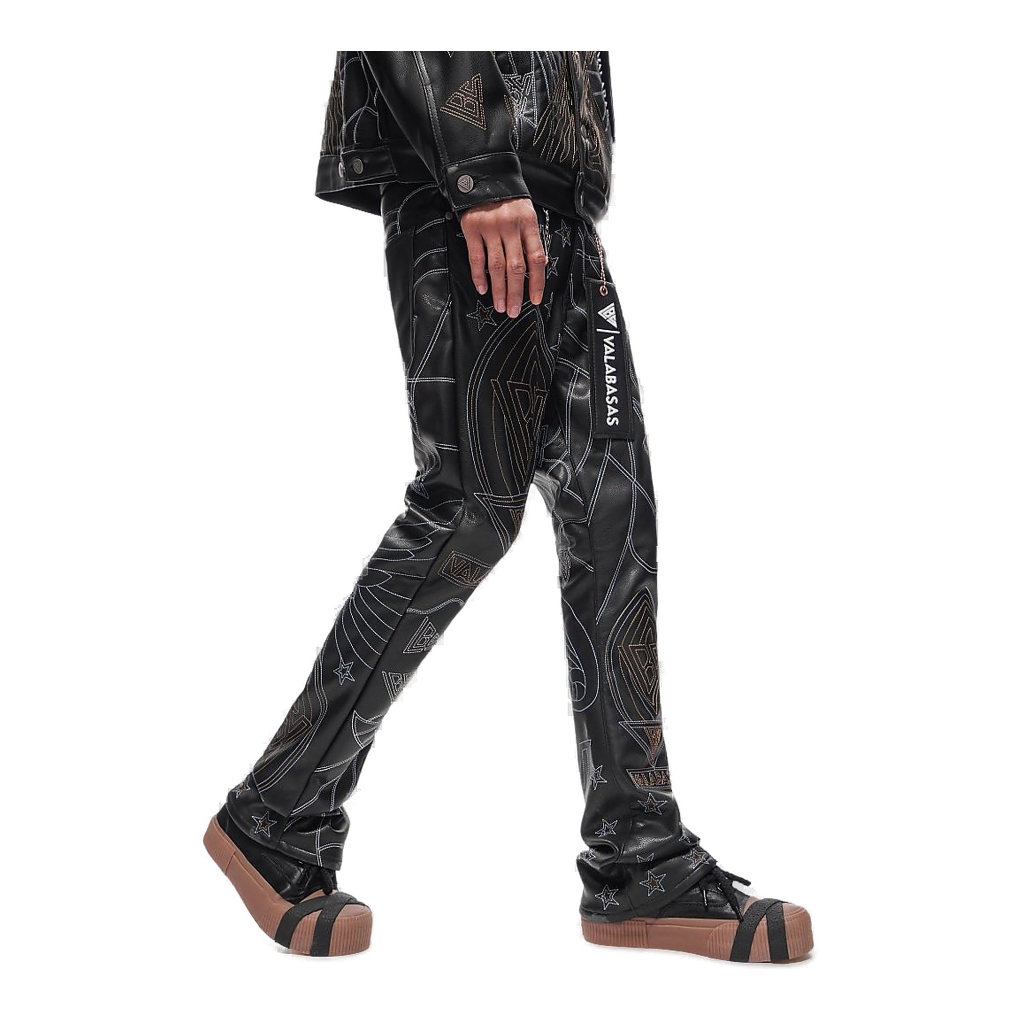 Valabasas Havoc Vegan Leather Stacked Pants - Vegan Leather