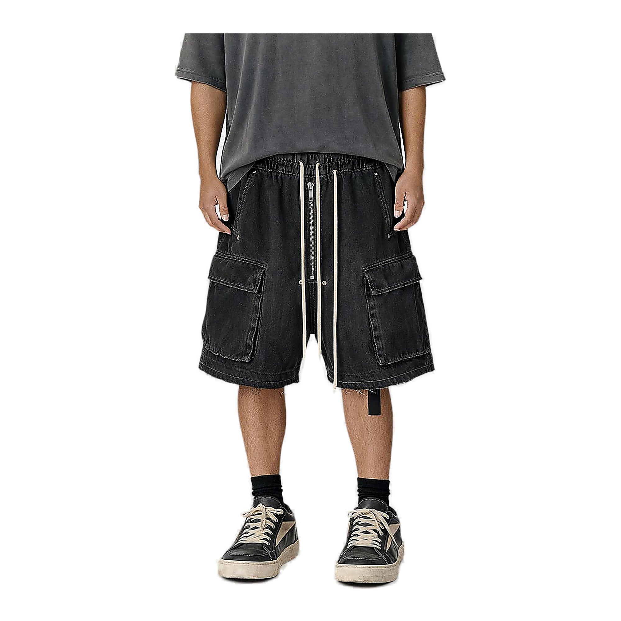 Undeveloped Drawstring Shorts - Stone Wash